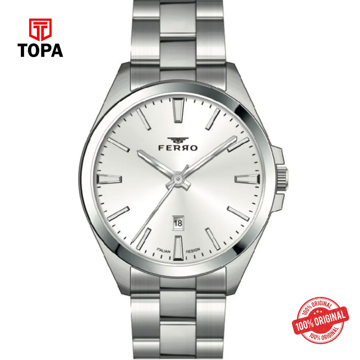 Topa Ferro-F11551A-A-Metal-Band-Men-Watch - Product Image 1