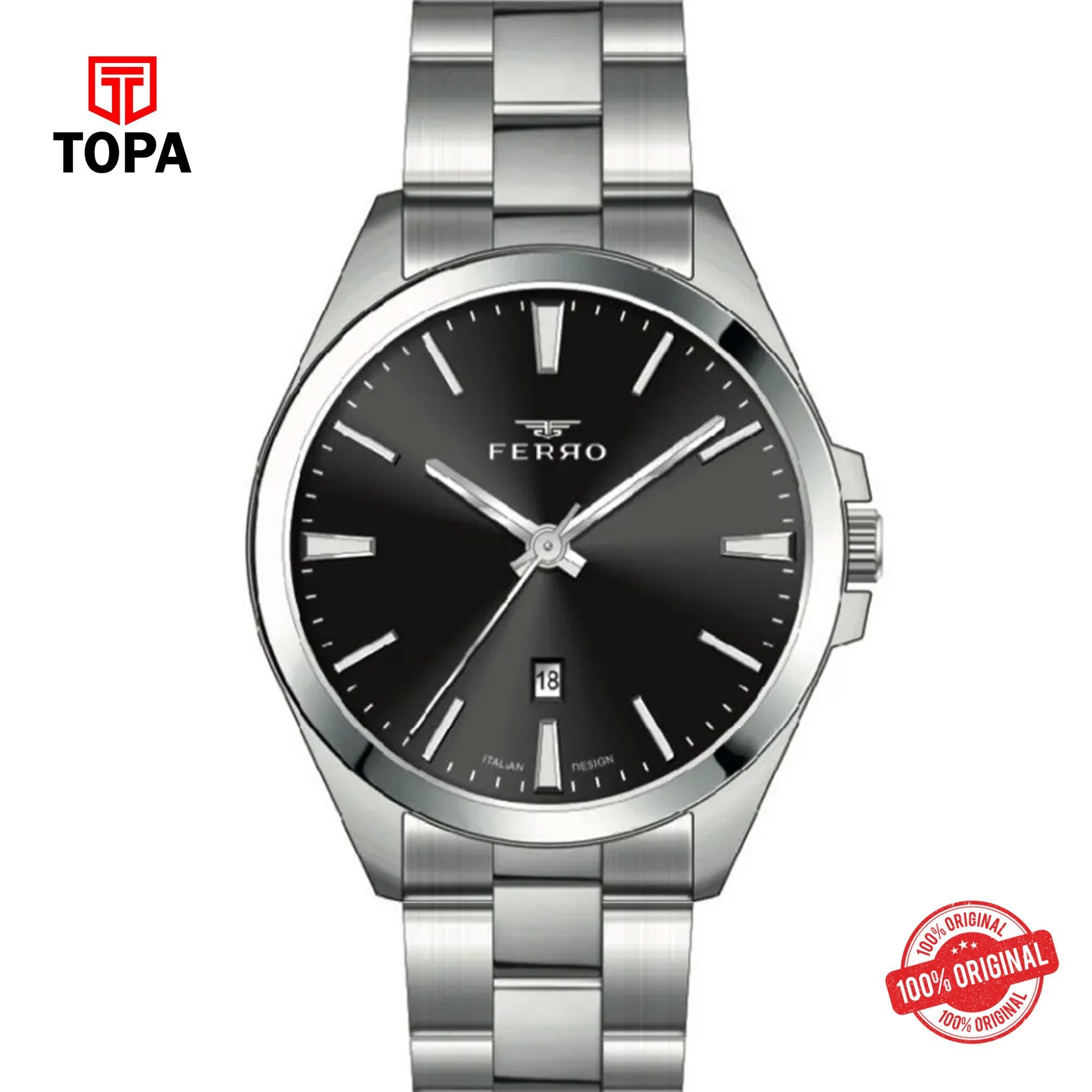 Topa Ferro-F11551A-A2-Metal-Band-Men-Watch - Product Image 1