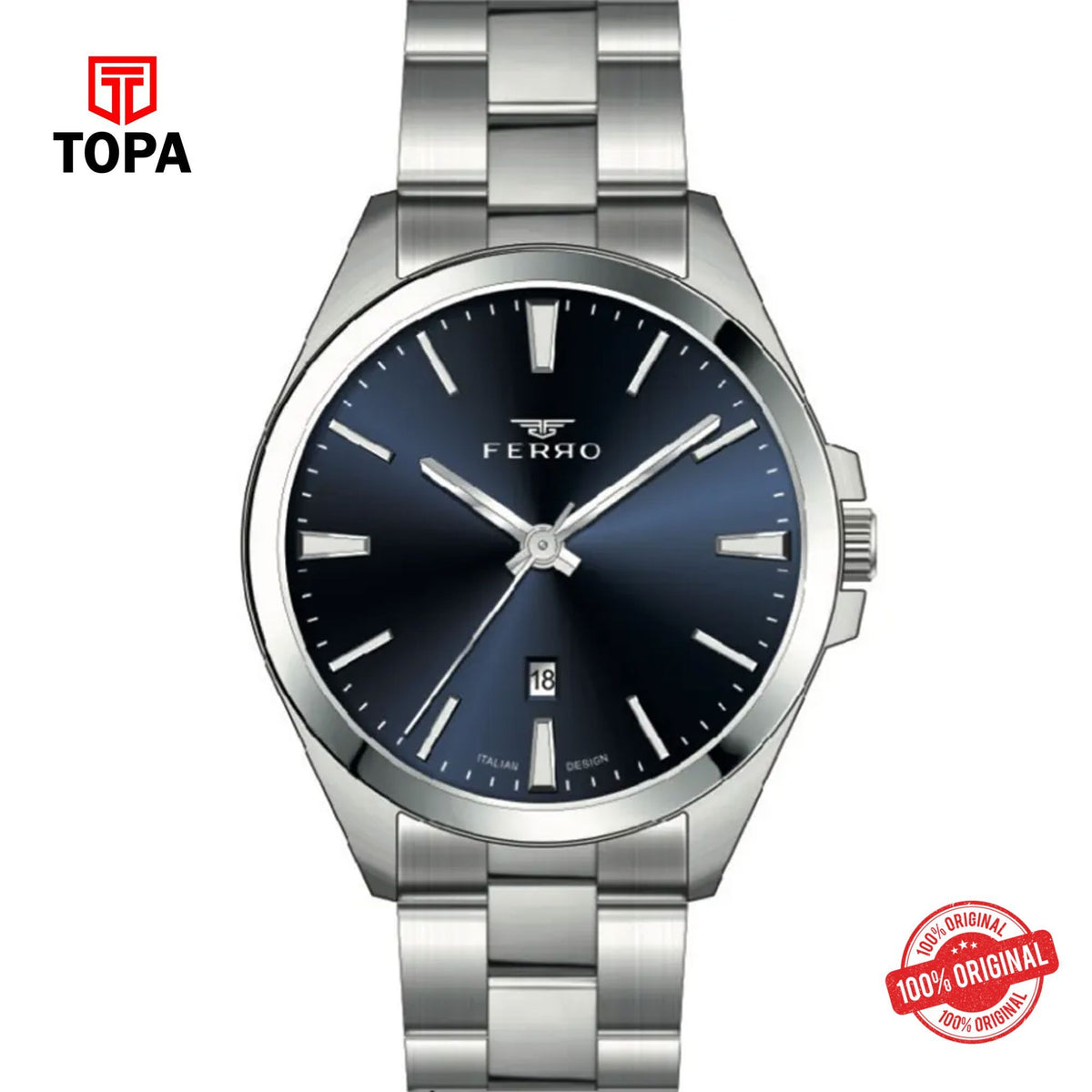 Topa Ferro-F11551A-A3-Metal-Band-Men-Watch - Product Image 1