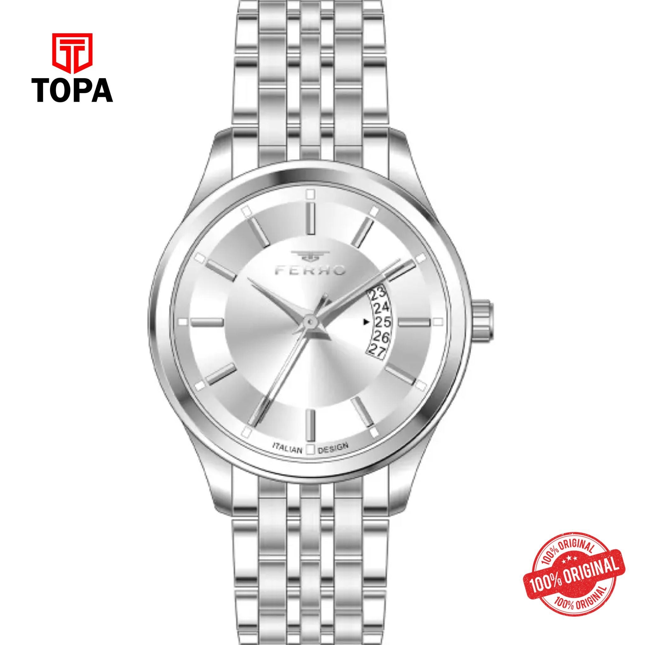 Topa Ferro-F11561A-A-Metal-Band-Men-Watch - Product Image 1