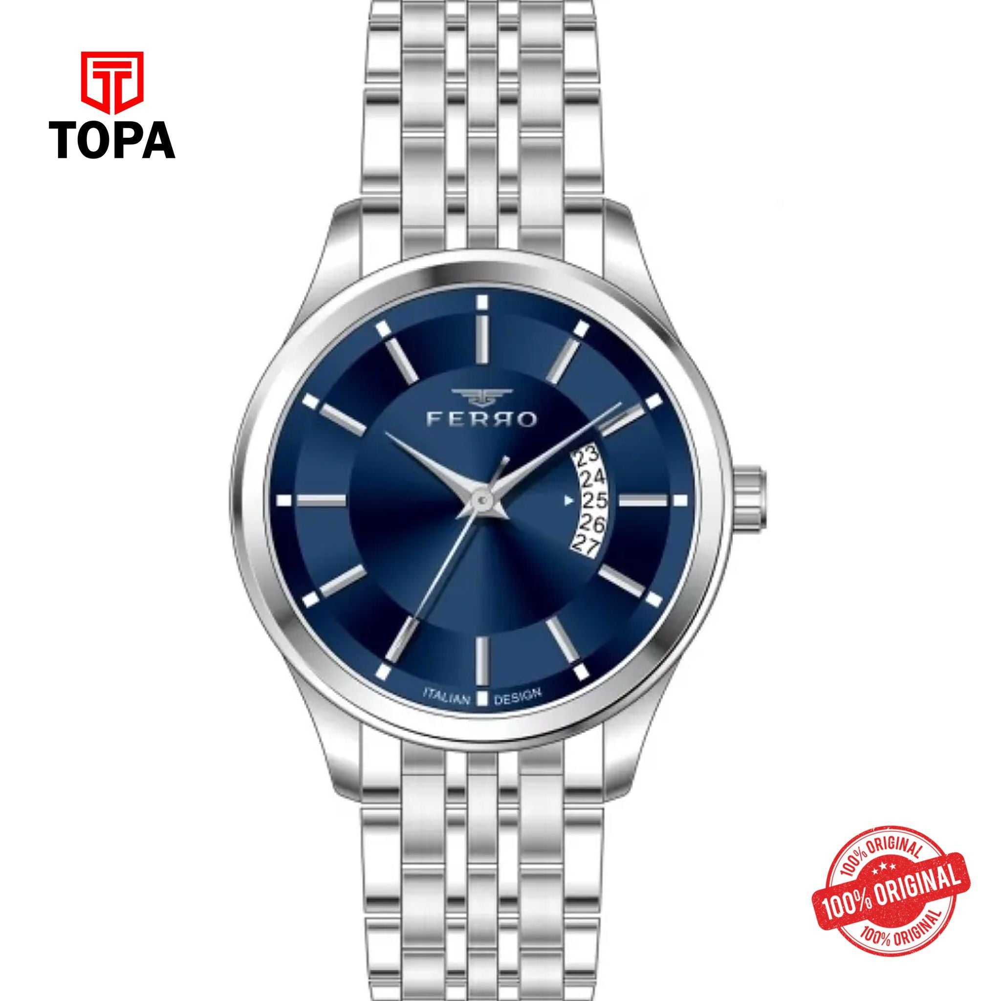 Topa Ferro-F11561A-A3-Metal-Band-Men-Watch - Product Image 1