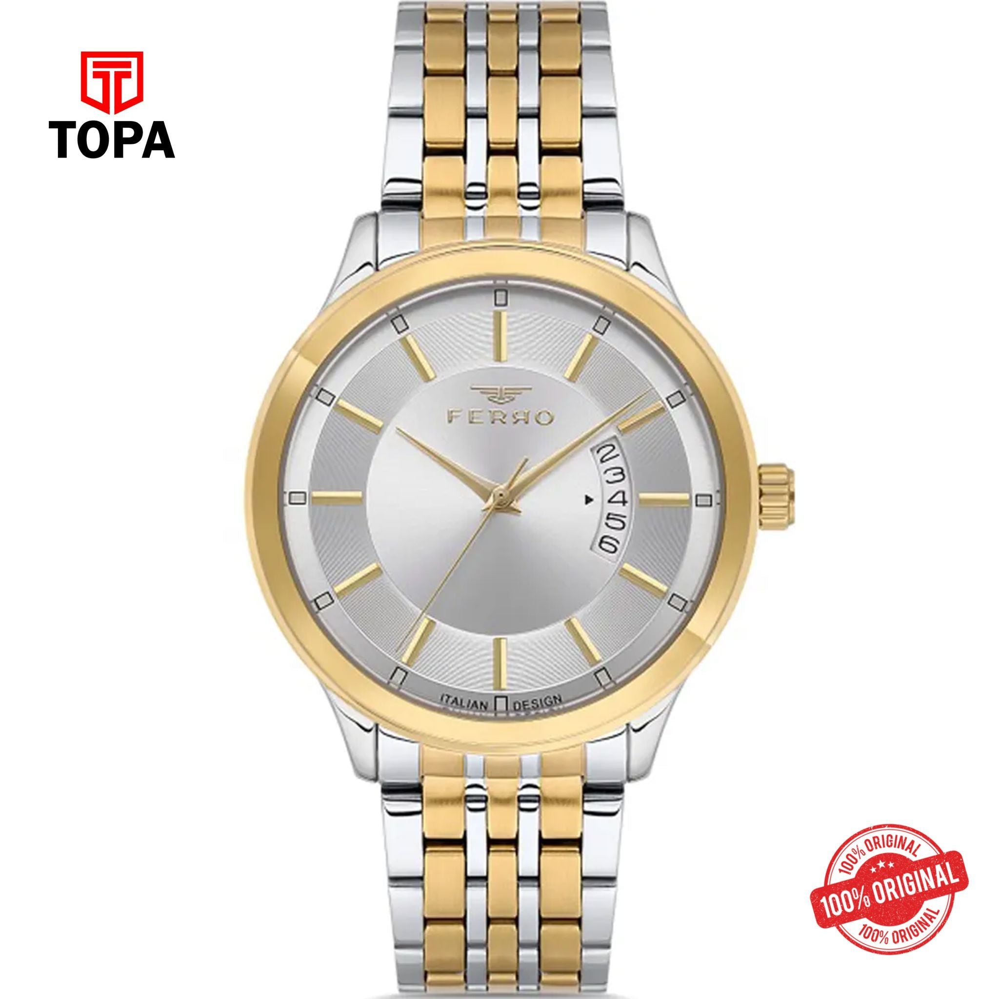 Topa Ferro-F11561A-D-Metal-Band-Men-Watch - Product Image 1