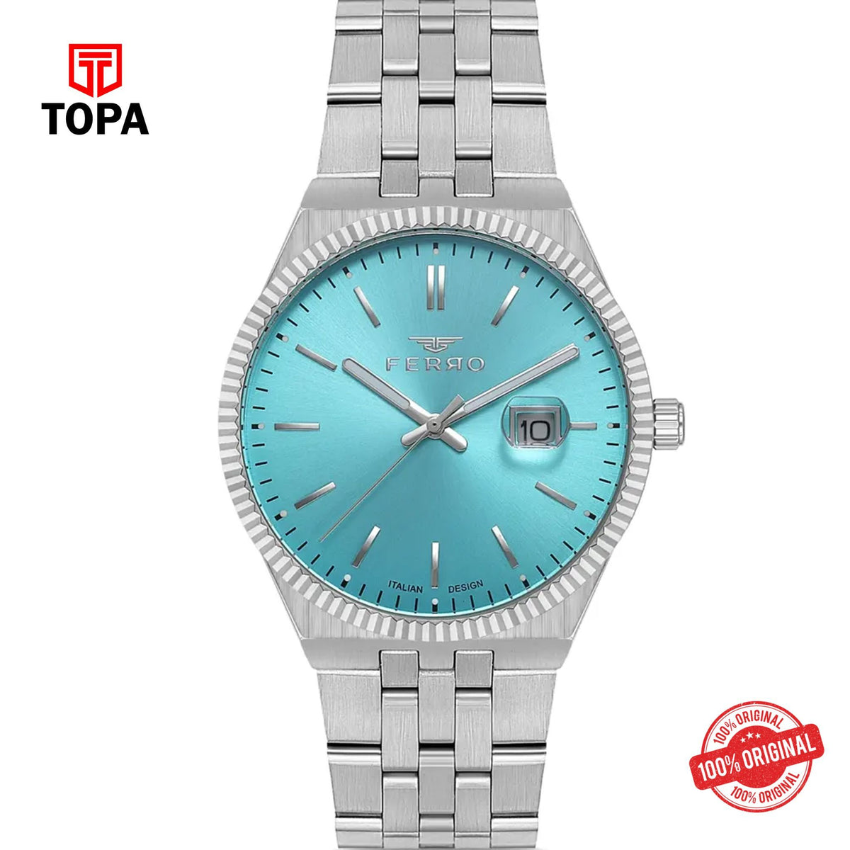 Topa Ferro-F11569A-A15-Metal-Band-Men-Watch - Product Image 1