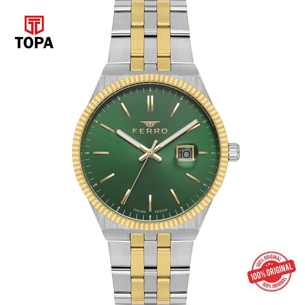 Topa Ferro-F11569A-D6-Metal-Band-Men-Watch - Product Image 1