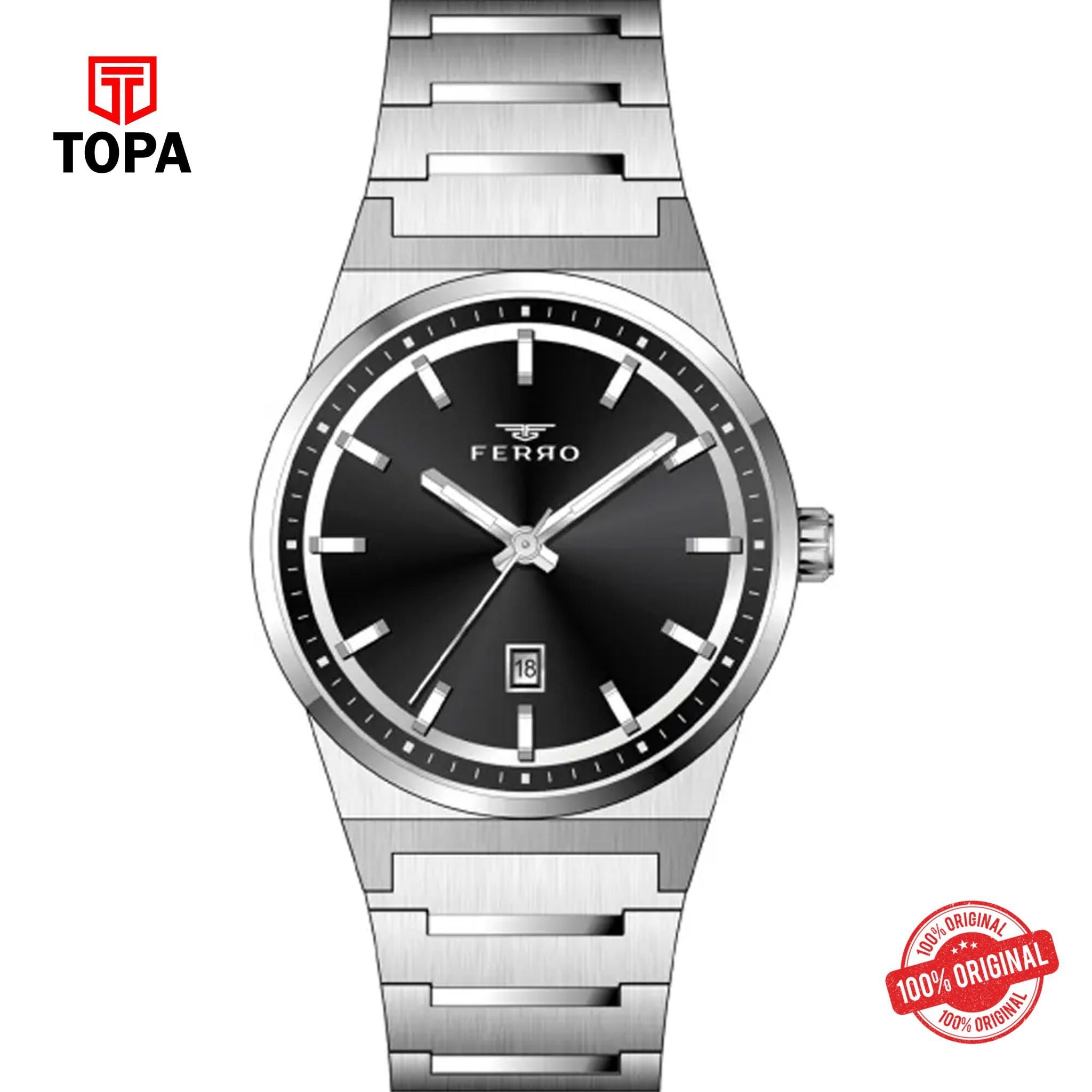 Topa Ferro-F11592A-A2-Metal-Band-Men-Watch - Product Image 1