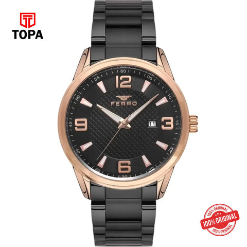 Topa Ferro-F11911A-R-Metal-Band-Men-Watch - Product Image 1