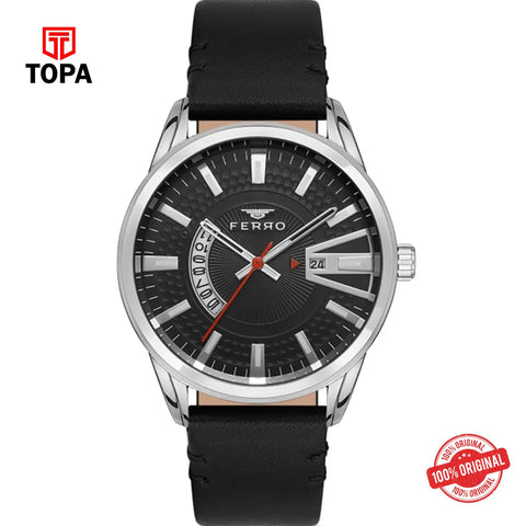 Topa Ferro-F11911B-J2-Leather-Band-Men-Watch - Product Image 1