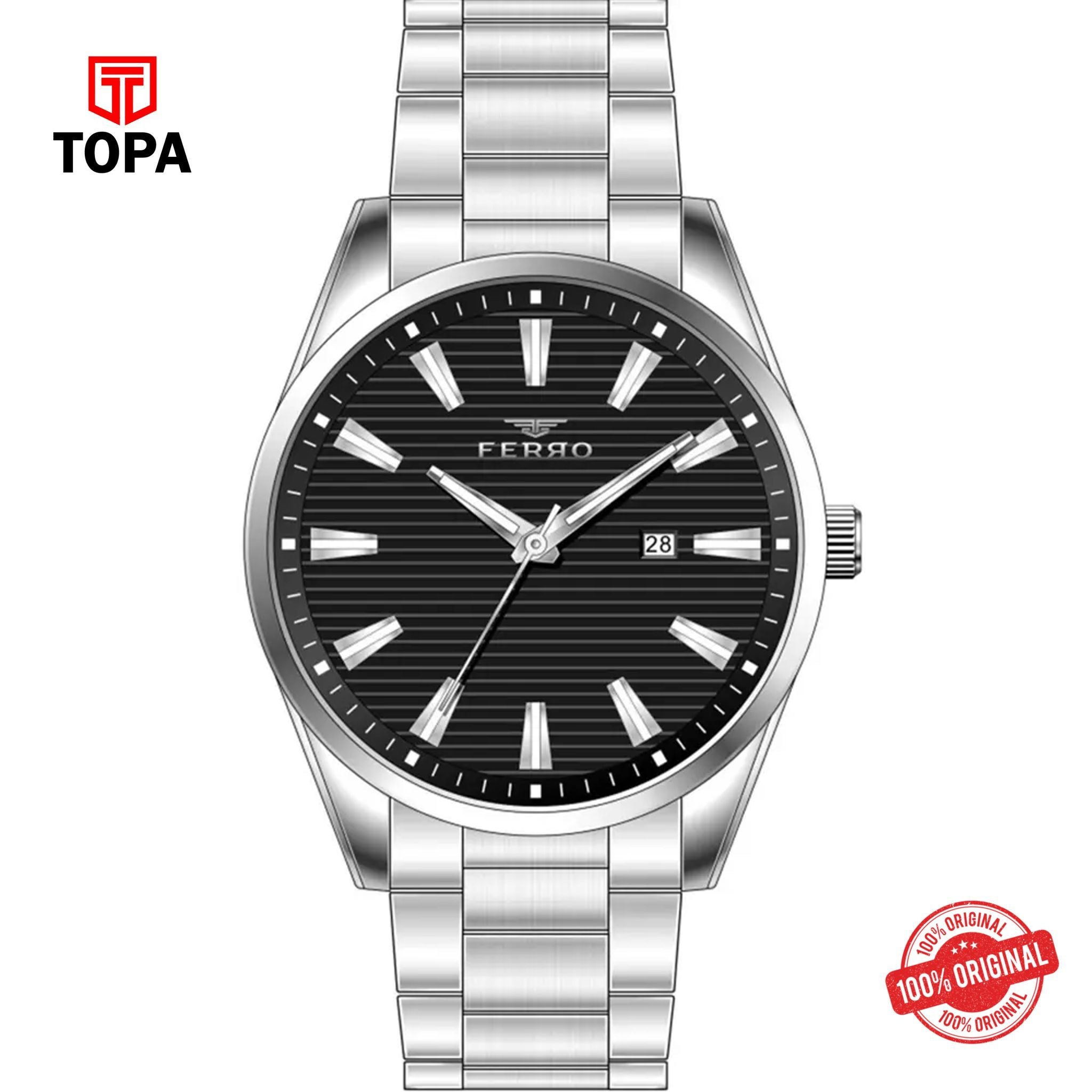 Topa Ferro-F11930A-A2-Metal-Band-Men-Watch - Product Image 1