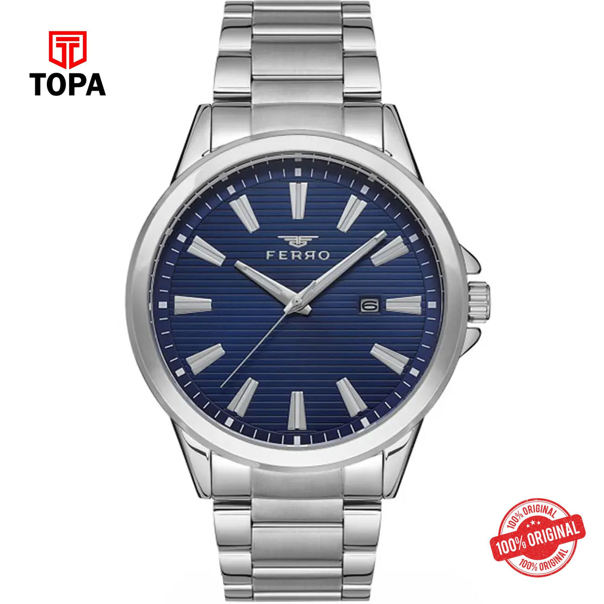 Topa Ferro-F11930A-A3-Metal-Band-Men-Watch - Product Image 1
