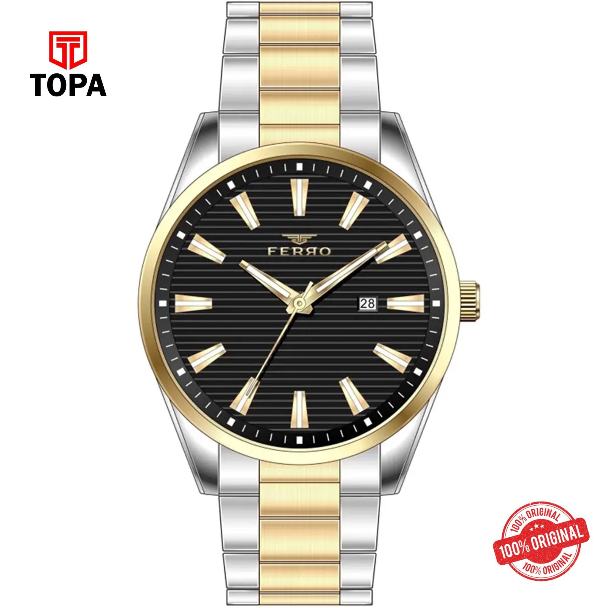 Topa Ferro-F11930A-D2-Metal-Band-Men-Watch - Product Image 1