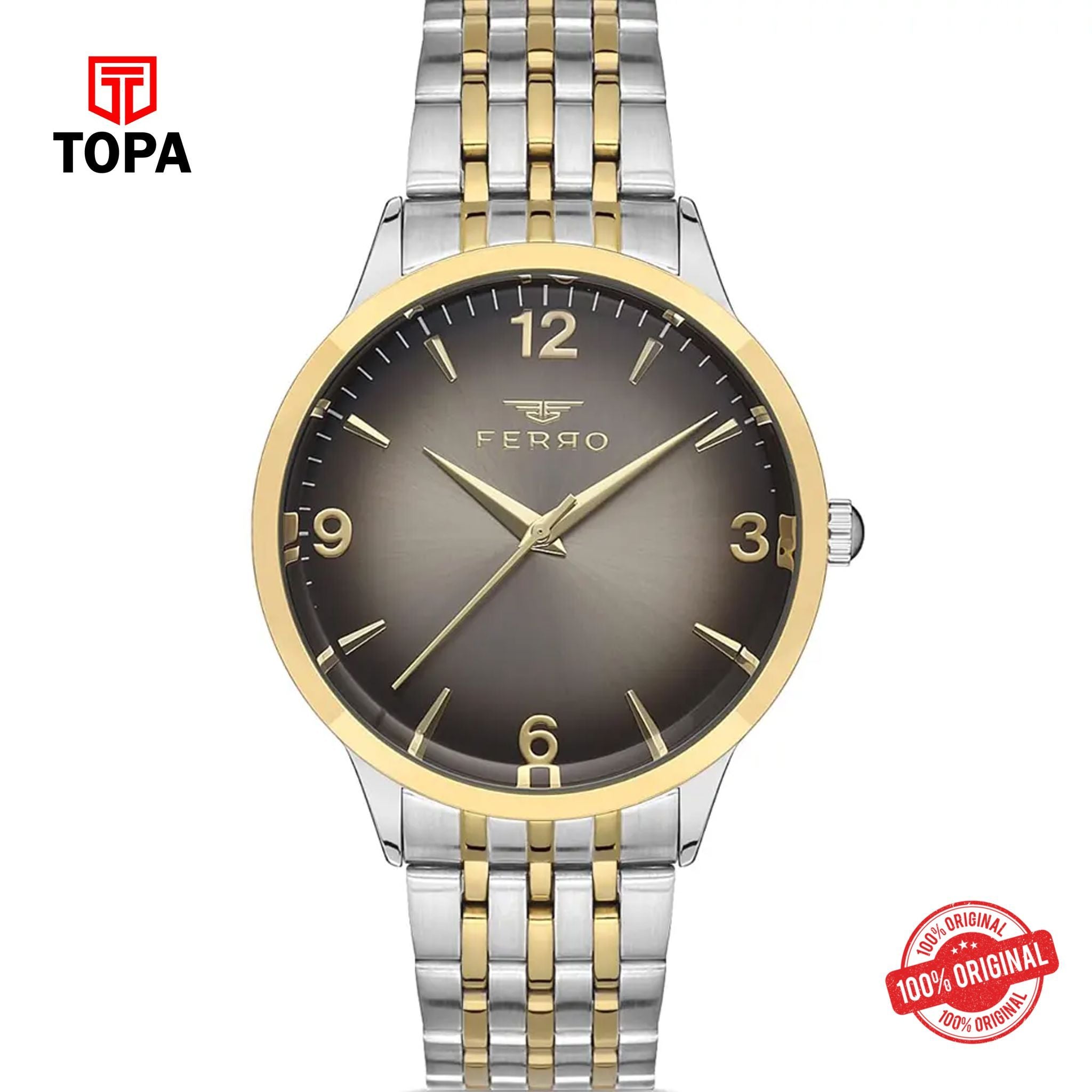 Topa Ferro-F11932A-D2-Metal-Band-Men-Watch - Product Image 1