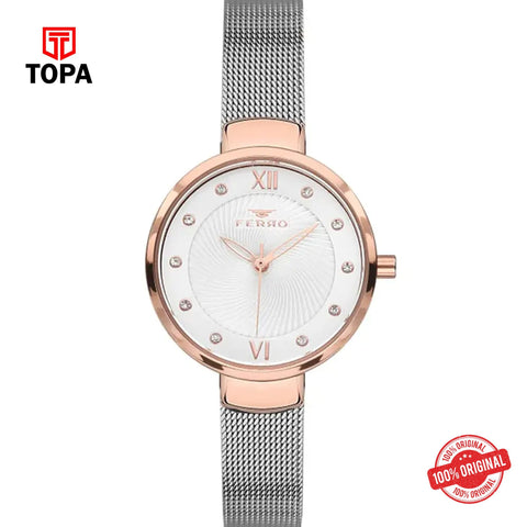 Topa Ferro-F1618C-E-Mesh-Band-Women-Watch - Product Image 1