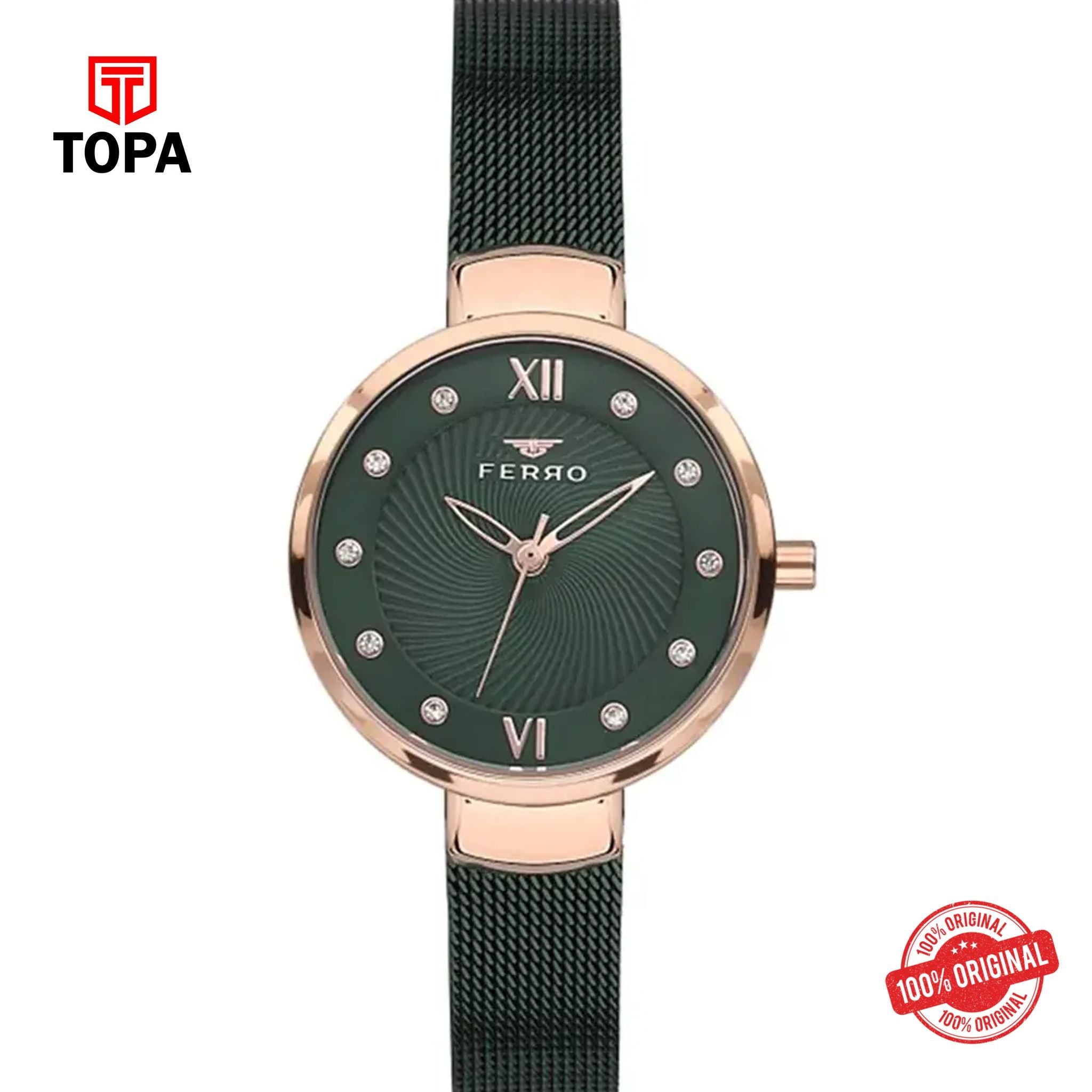 Topa Ferro-F1618C-ZF-Mesh-Band-Women-Watch - Product Image 1