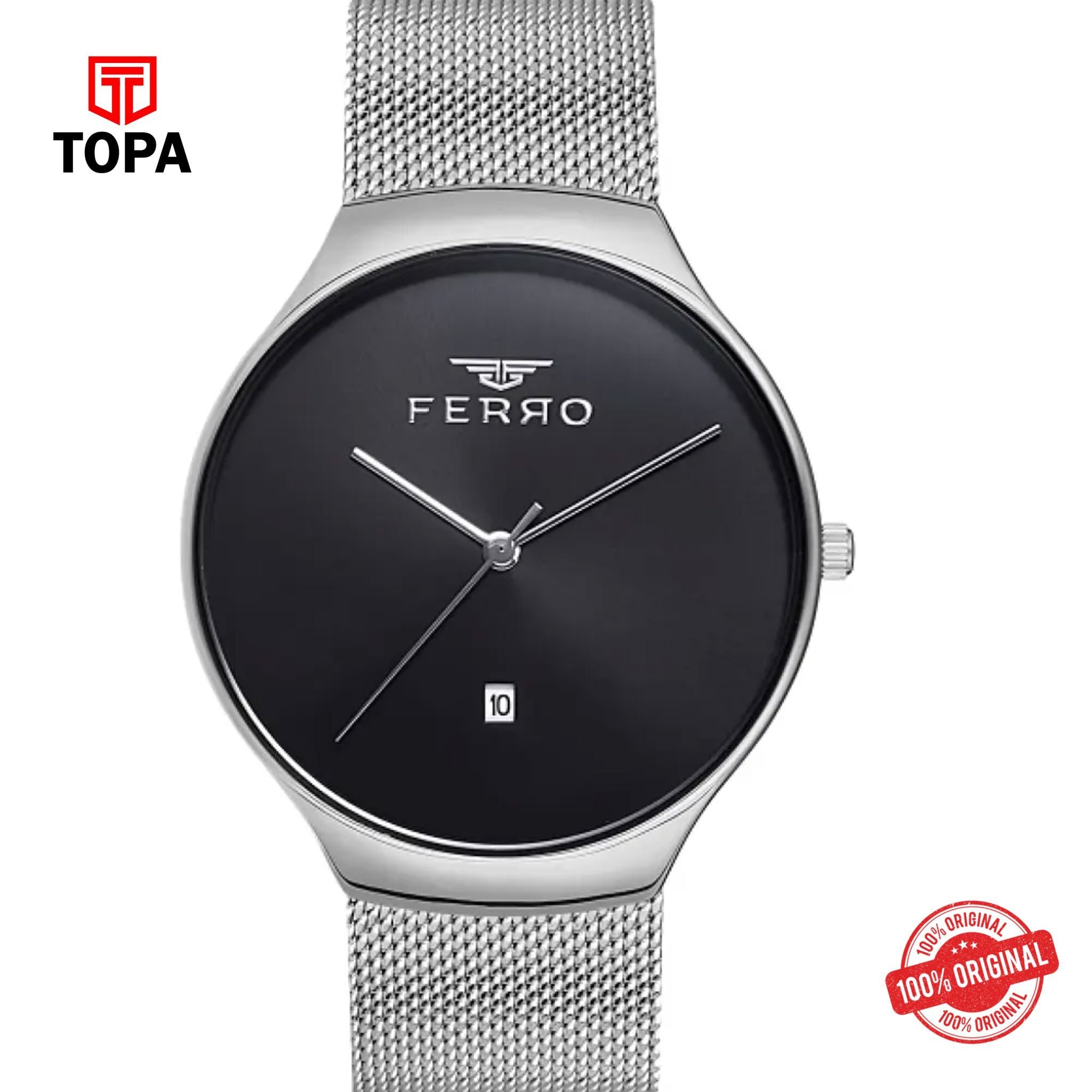 Topa Ferro-F1989C-A2-Mesh-Band-Men-Watch - Product Image 1