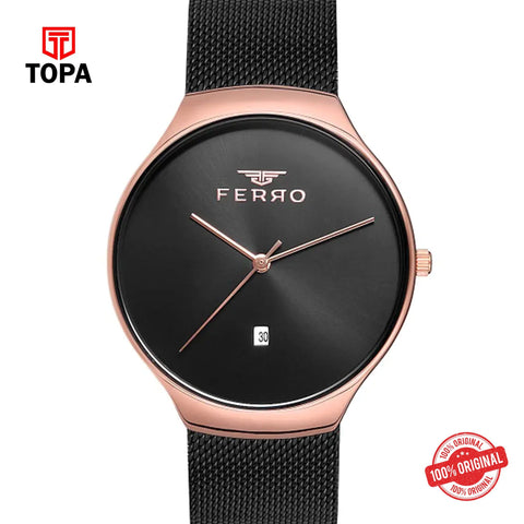 Topa Ferro-F1989C-R-Mesh-Band-Men-Watch - Product Image 1