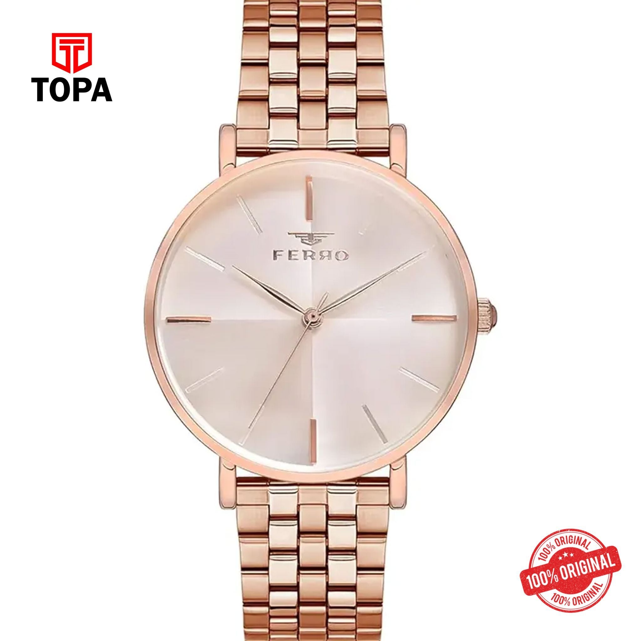 Topa Ferro-F21016A-C4-Metal-Band-Women-Watch - Product Image 1