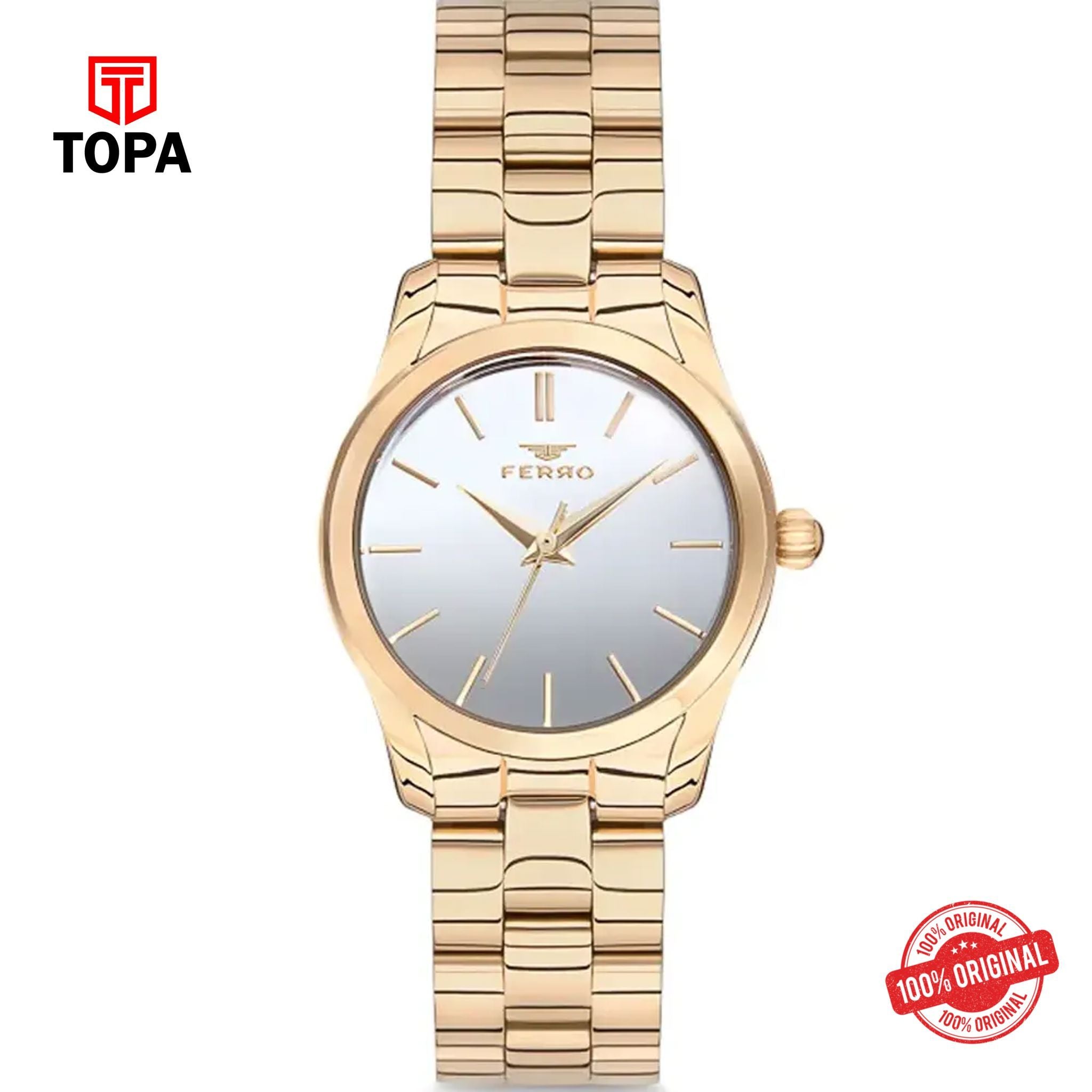 Topa Ferro-F21071A-B-Metal-Band-Women-Watch - Product Image 1