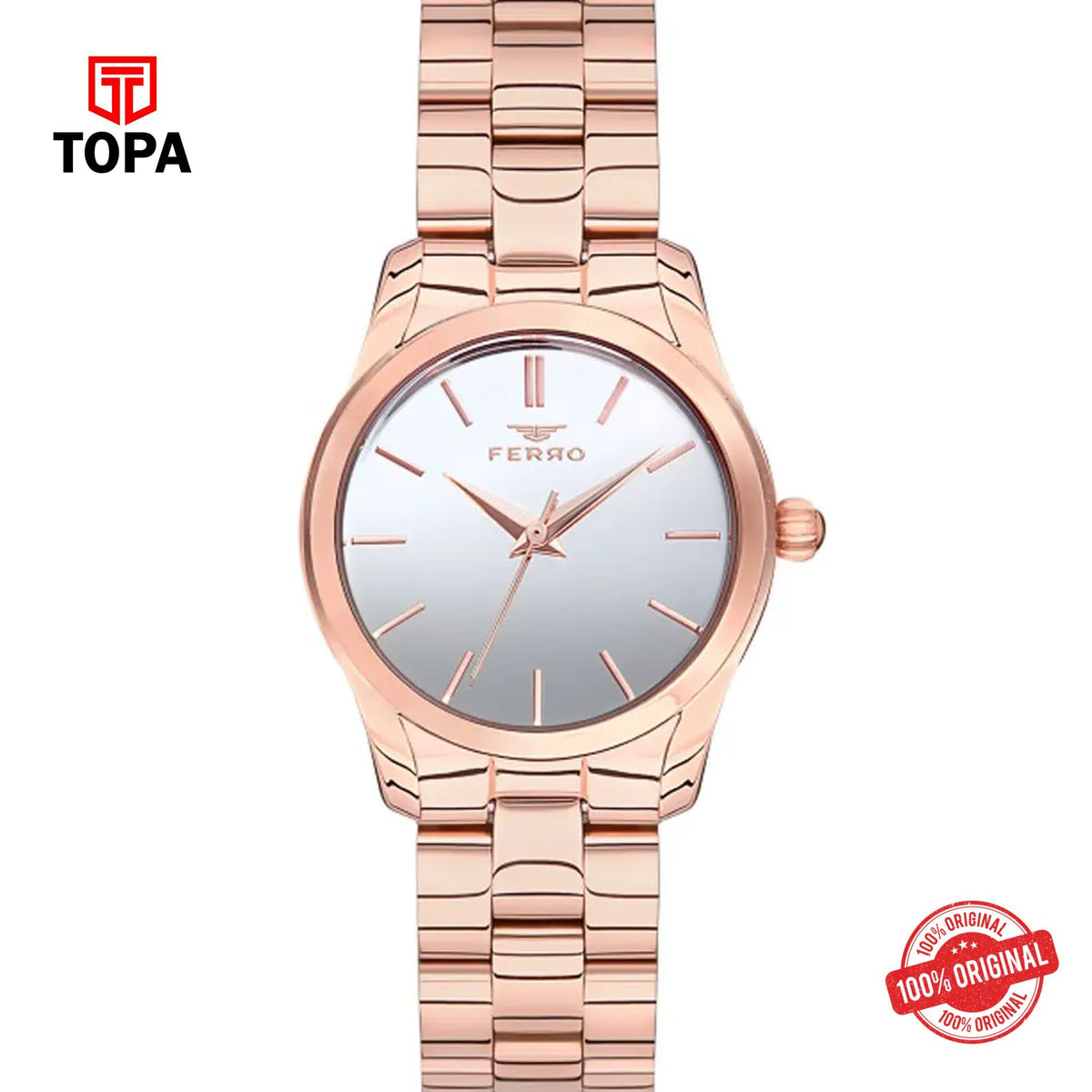 Topa Ferro-F21071A-C-Metal-Band-Women-Watch - Product Image 1
