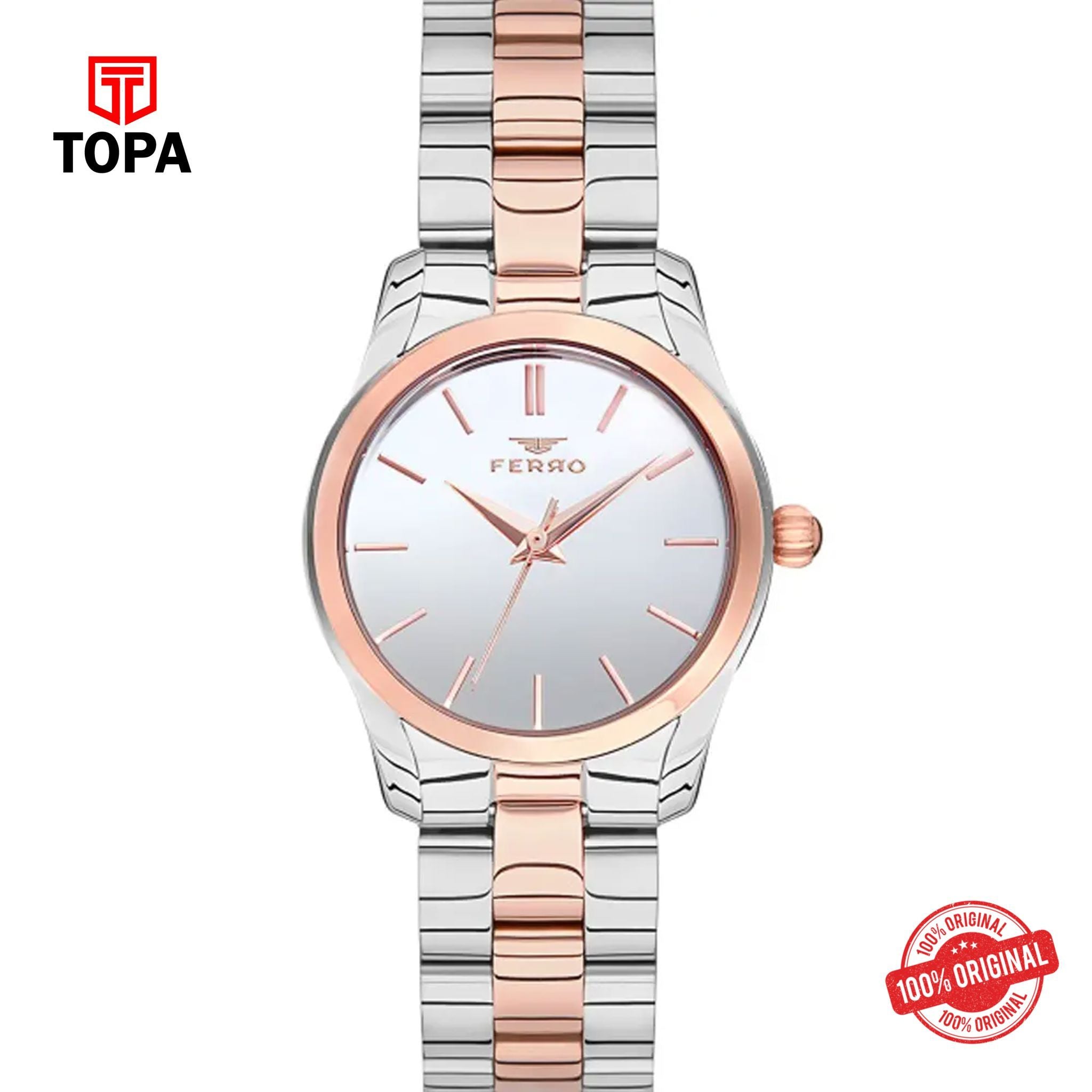 Topa Ferro-F21071A-E-Metal-Band-Women-Watch - Product Image 1