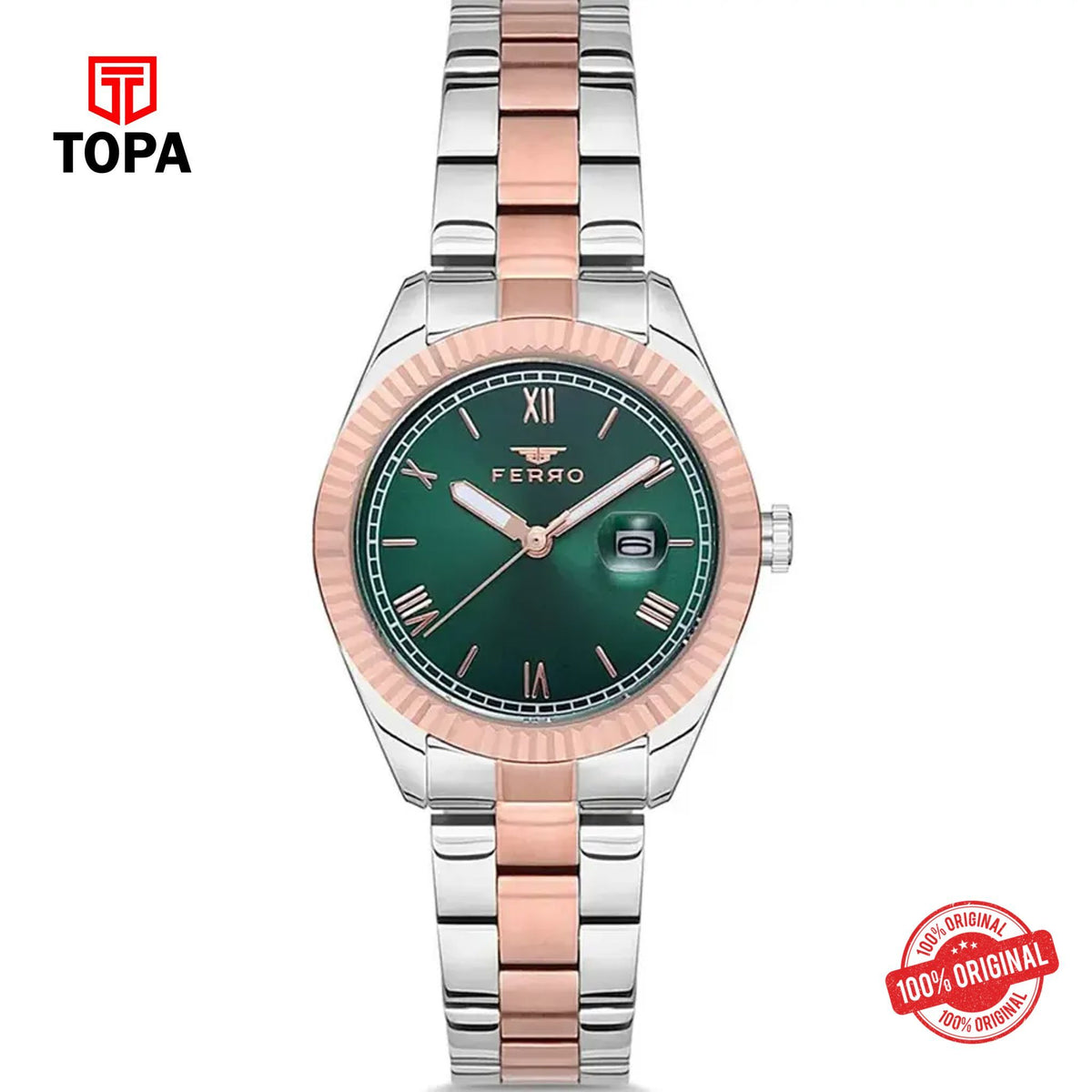 Topa Ferro-F21127A-E6-Metal-Band-Women-Watch - Product Image 1