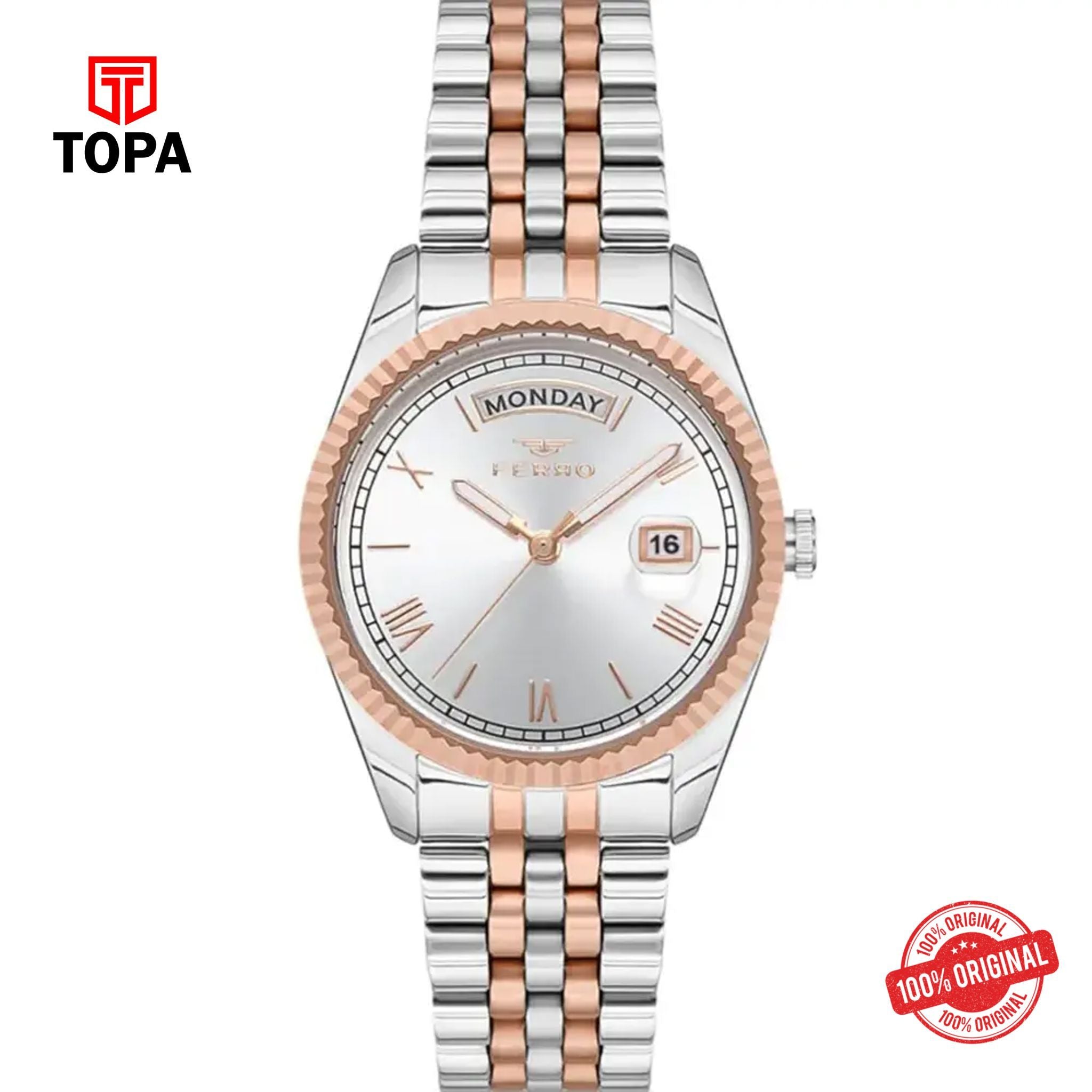 Topa Ferro-F21131A-E-Metal-Band-Women-Watch - Product Image 1