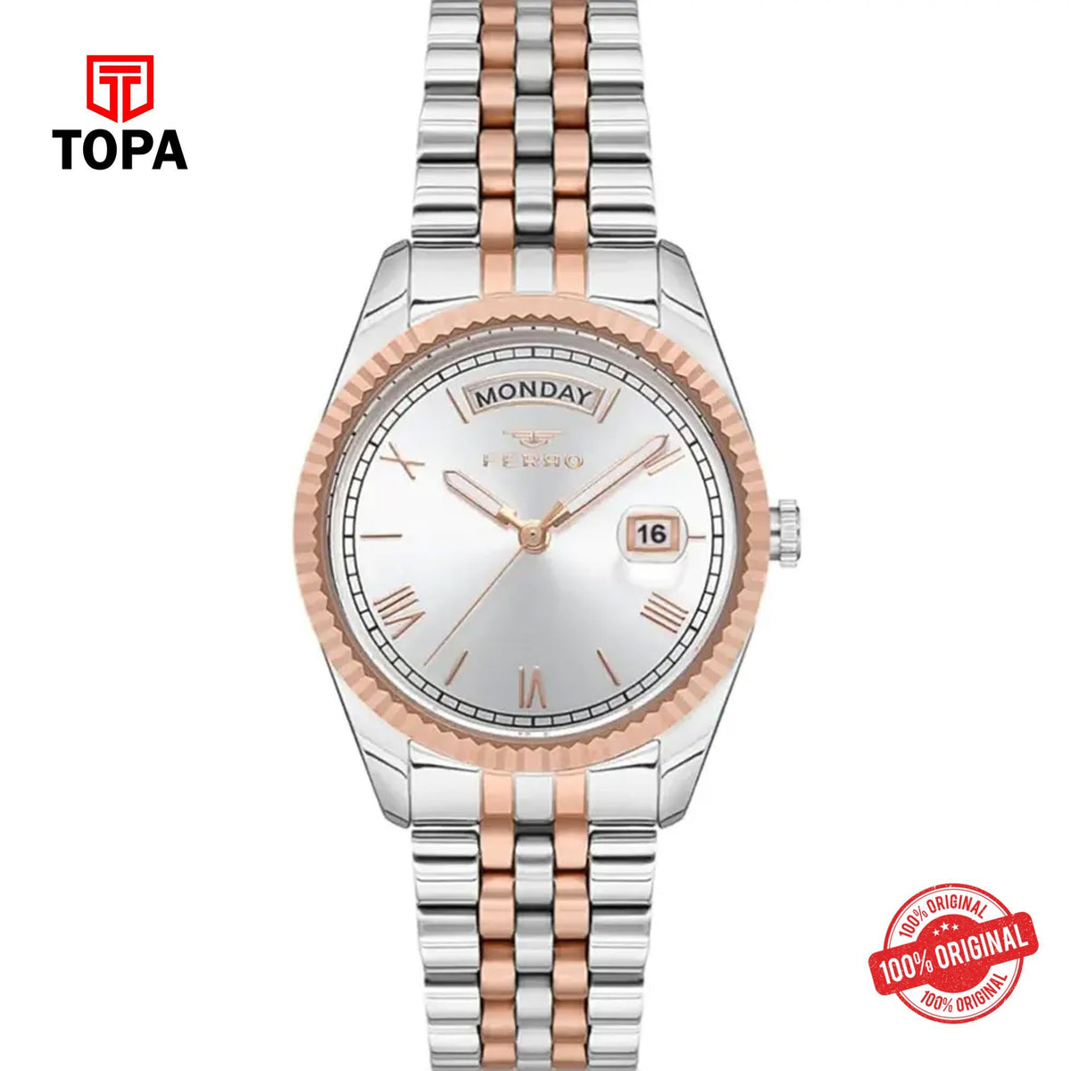 Topa Ferro-F21131A-E-Metal-Band-Women-Watch - Product Image 1