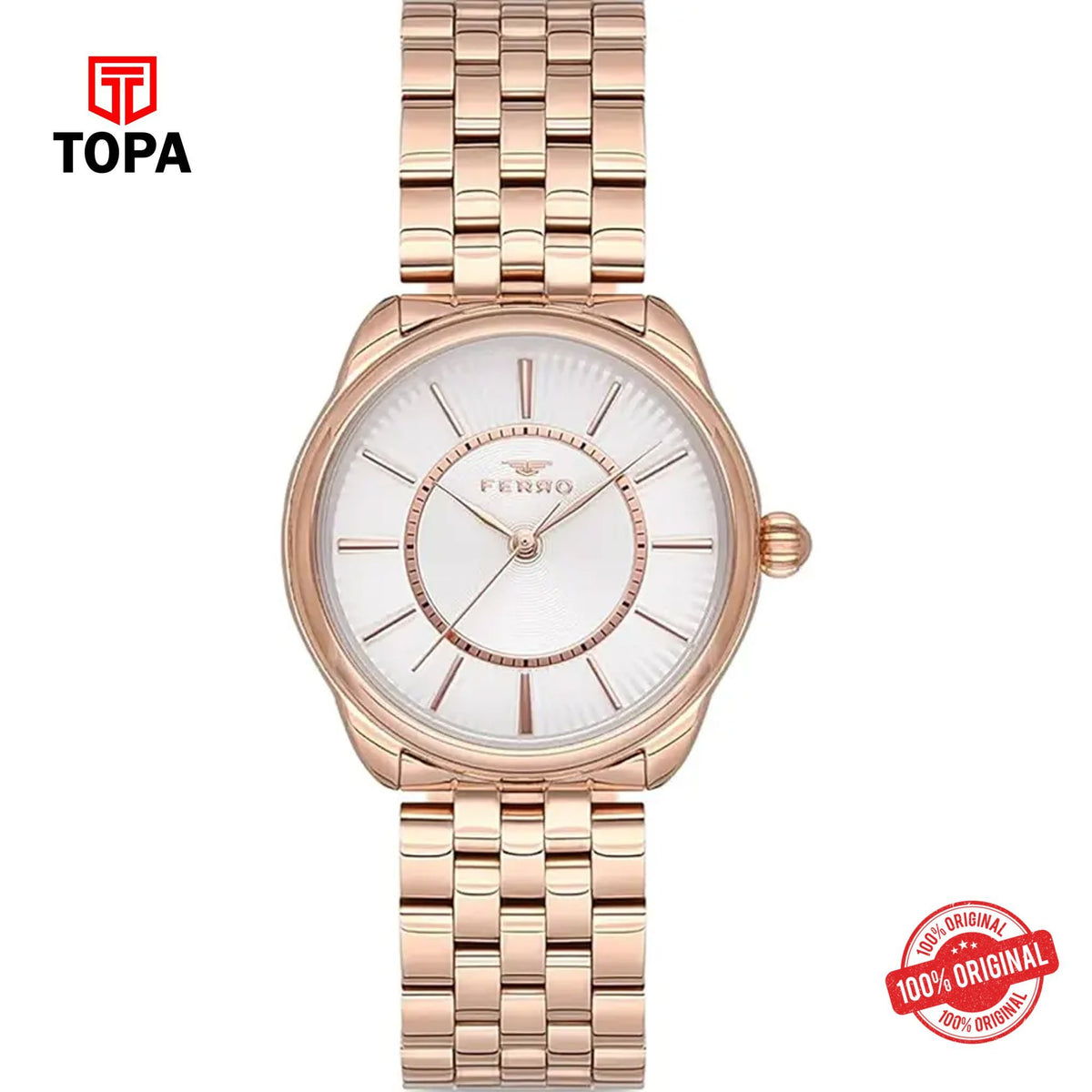 Topa Ferro-F21152A-C-Metal-Band-Women-Watch - Product Image 1