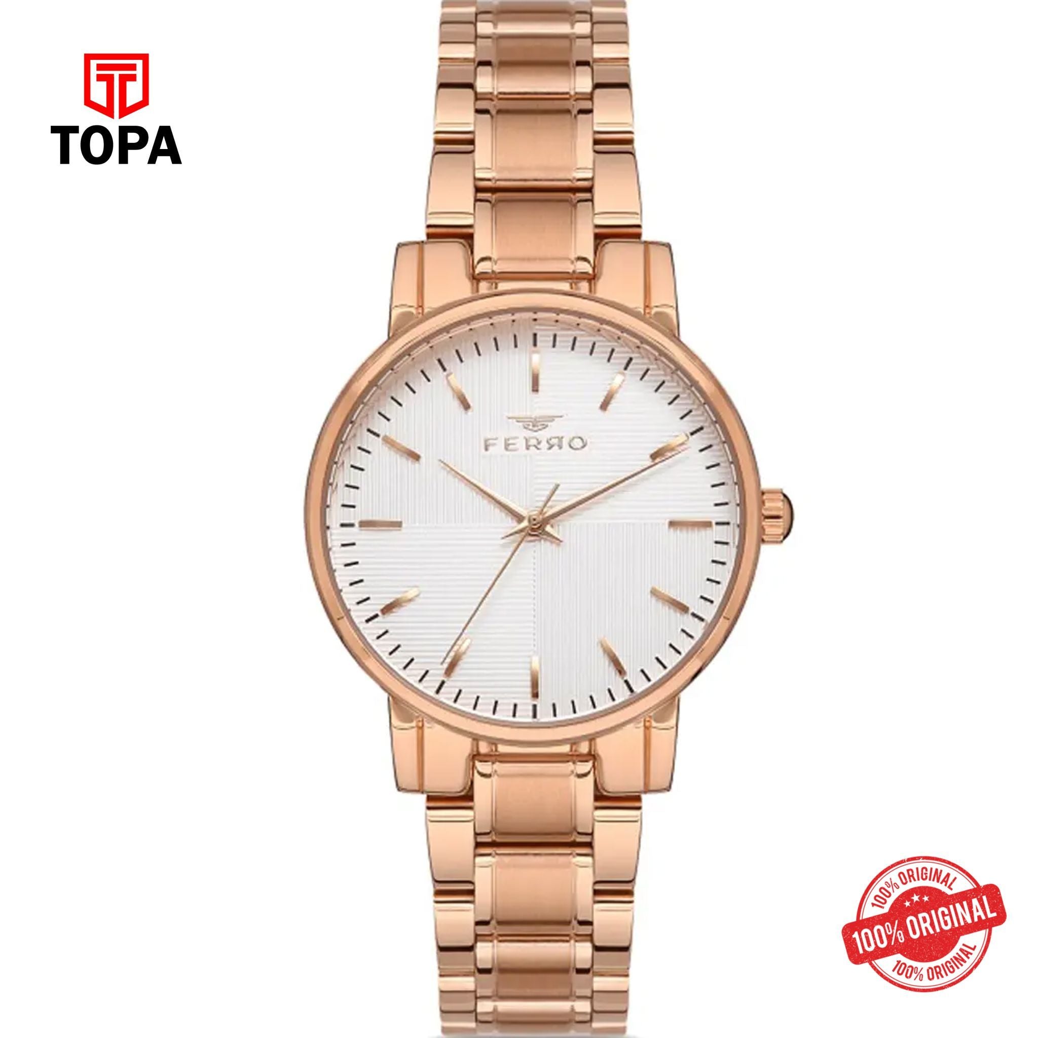 Topa Ferro-F21158A-C-Metal-Band-Women-Watch - Product Image 1