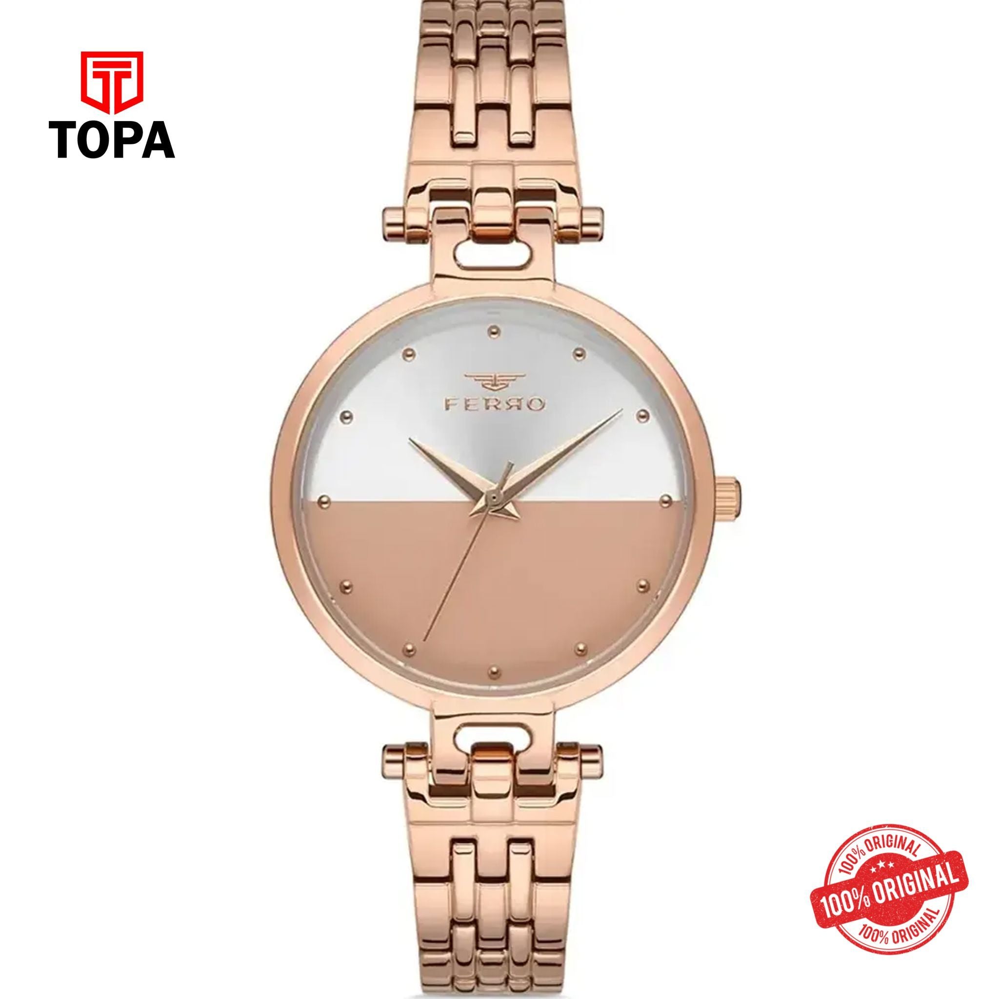 Topa Ferro-F21203A-C4-Metal-Band-Women-Watch - Product Image 1