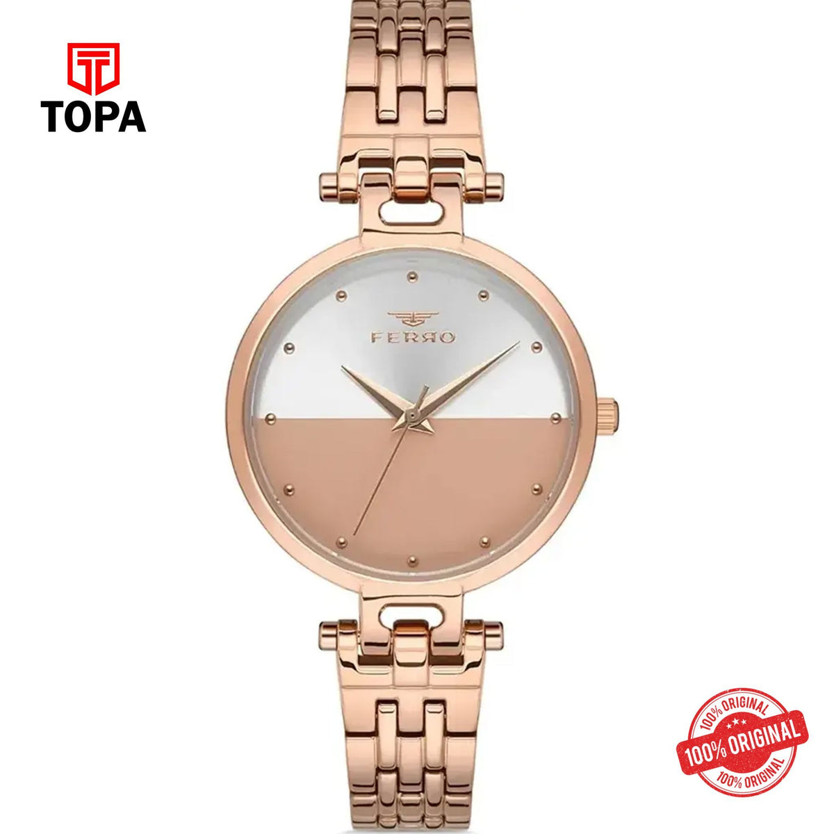 Topa Ferro-F21203A-C4-Metal-Band-Women-Watch - Product Image 1