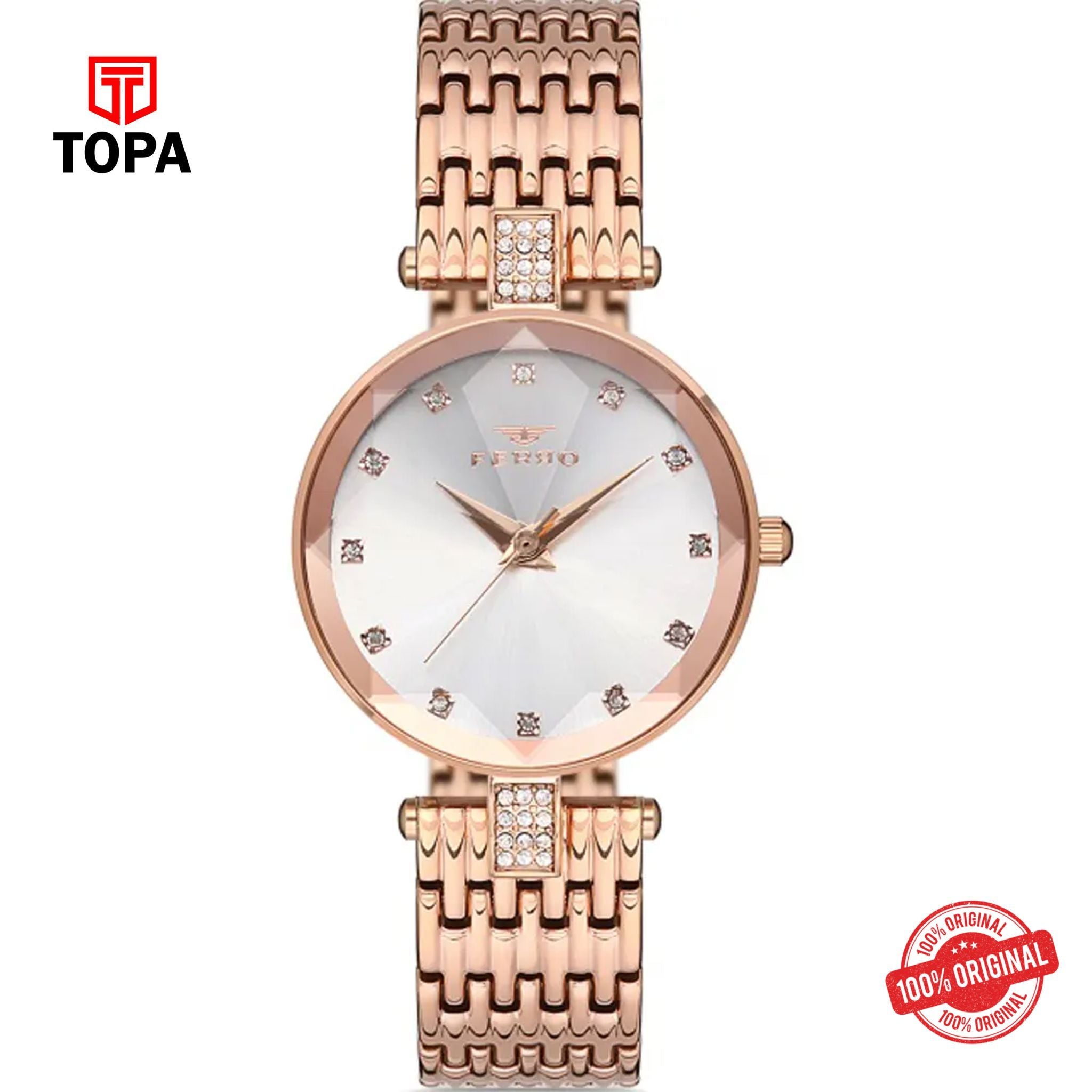 Topa Ferro-F21917A-C-Metal-Band-Women-Watch - Product Image 1