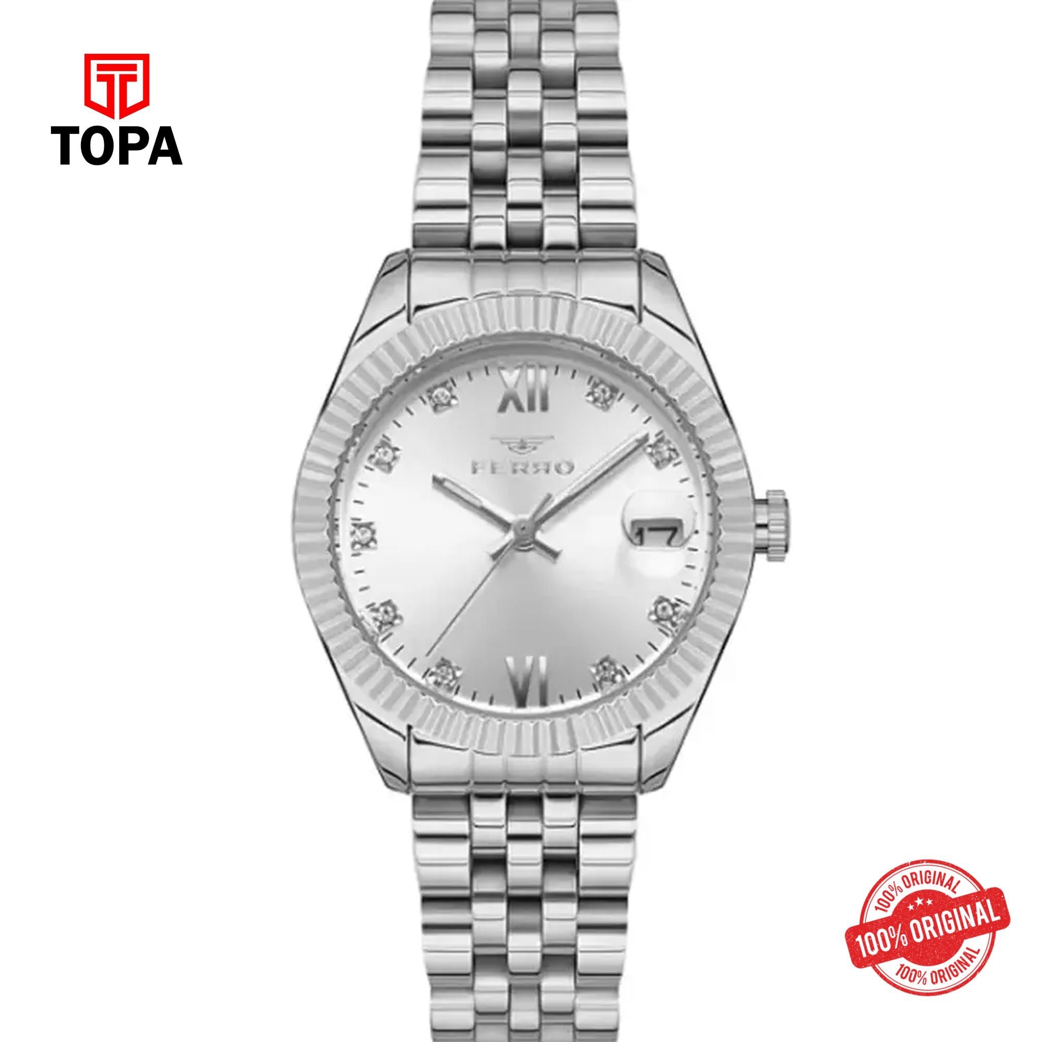 Topa Ferro-F21924A-A-Metal-Band-Women-Watch - Product Image 1