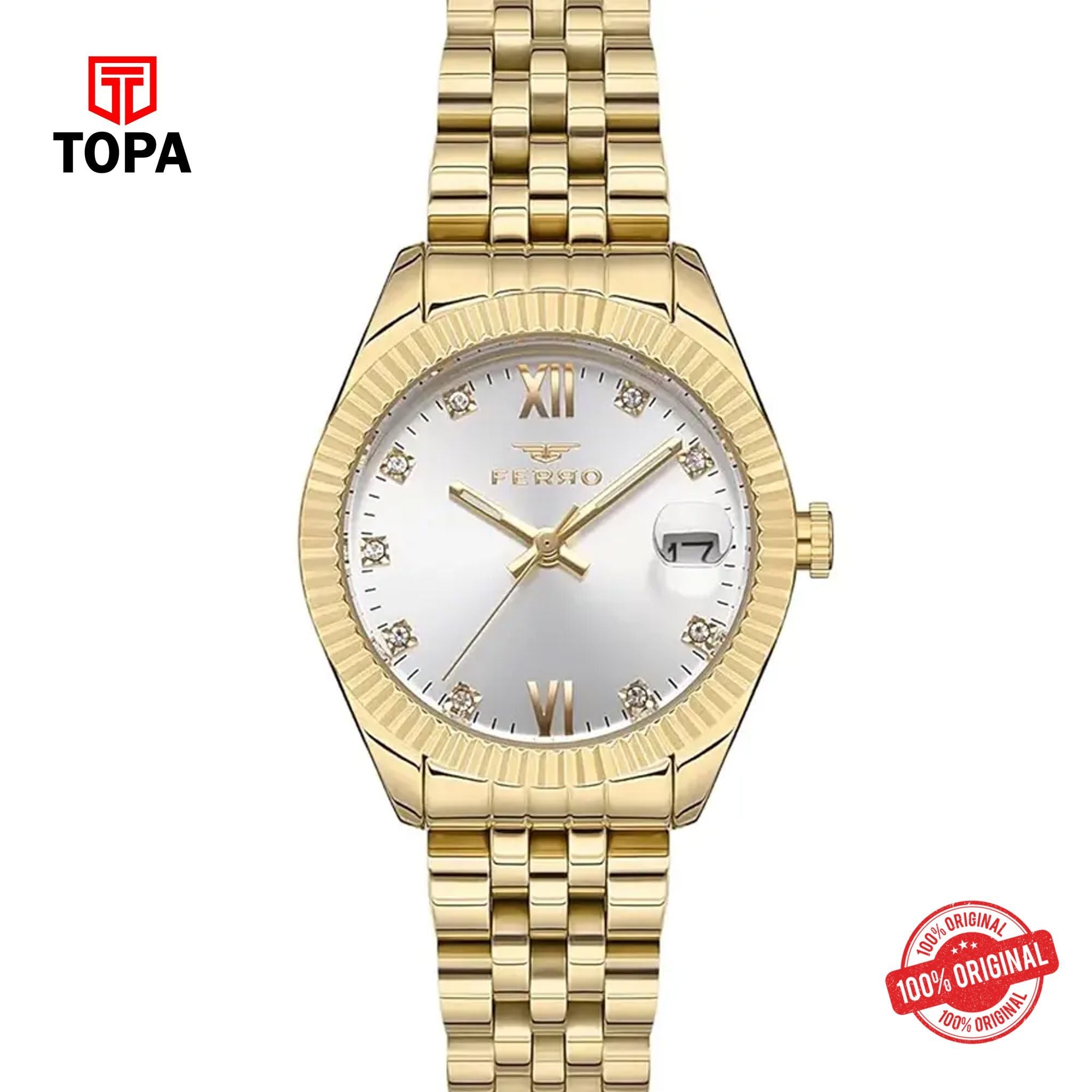Topa Ferro-F21924A-B-Metal-Band-Women-Watch - Product Image 1