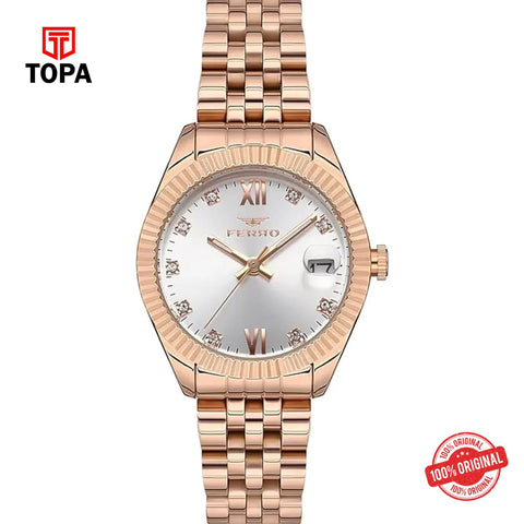 Topa Ferro-F21924A-C-Metal-Band-Women-Watch - Product Image 1