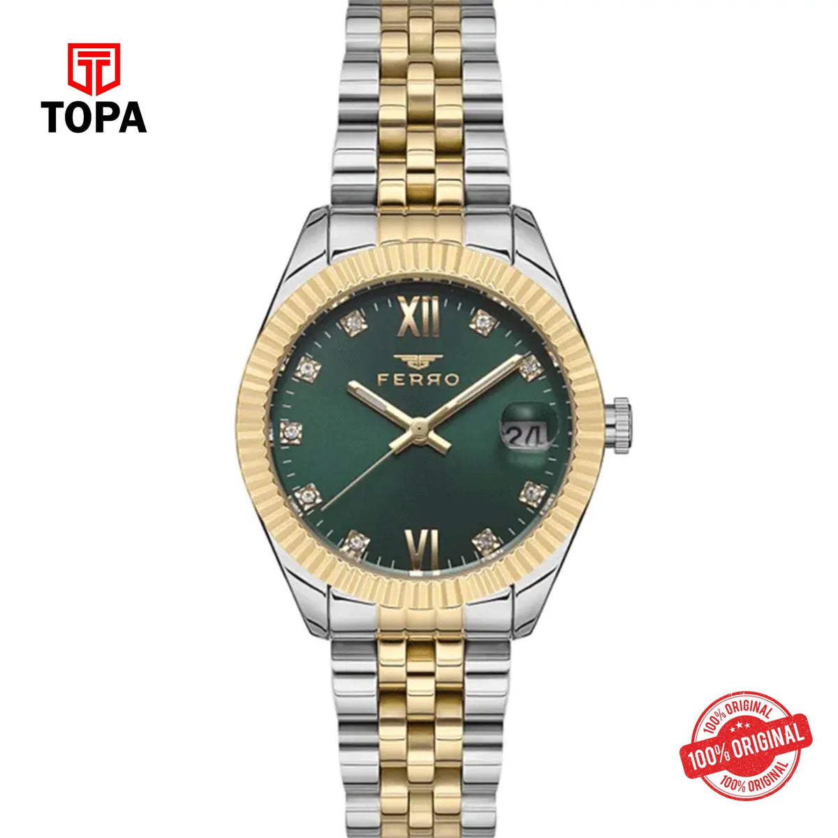 Topa Ferro-F21924A-D6-Metal-Band-Women-Watch - Product Image 1