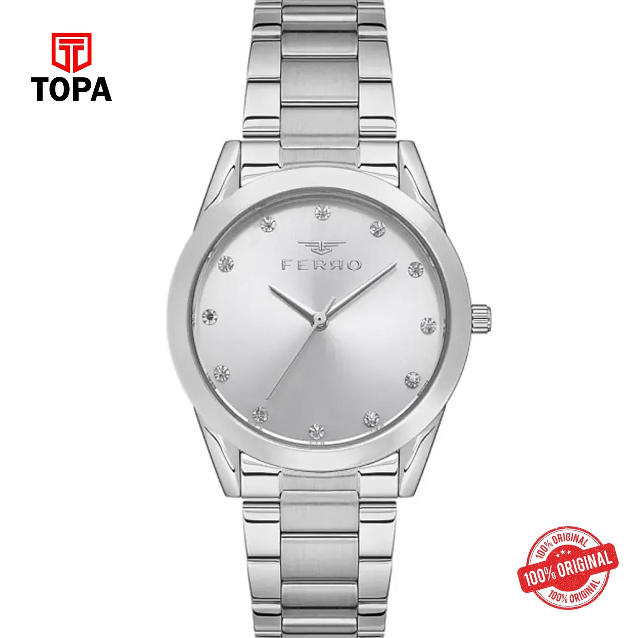 Topa Ferro-F21929A-A-Metal-Band-Women-Watch - Product Image 1
