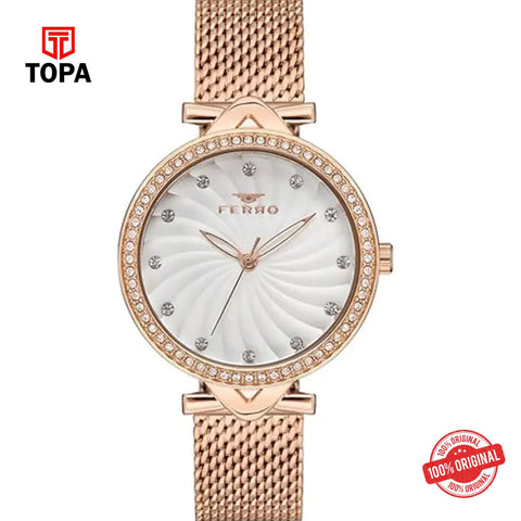 Topa Ferro-F2665C-C-Mesh-Band-Women-Watch - Product Image 1