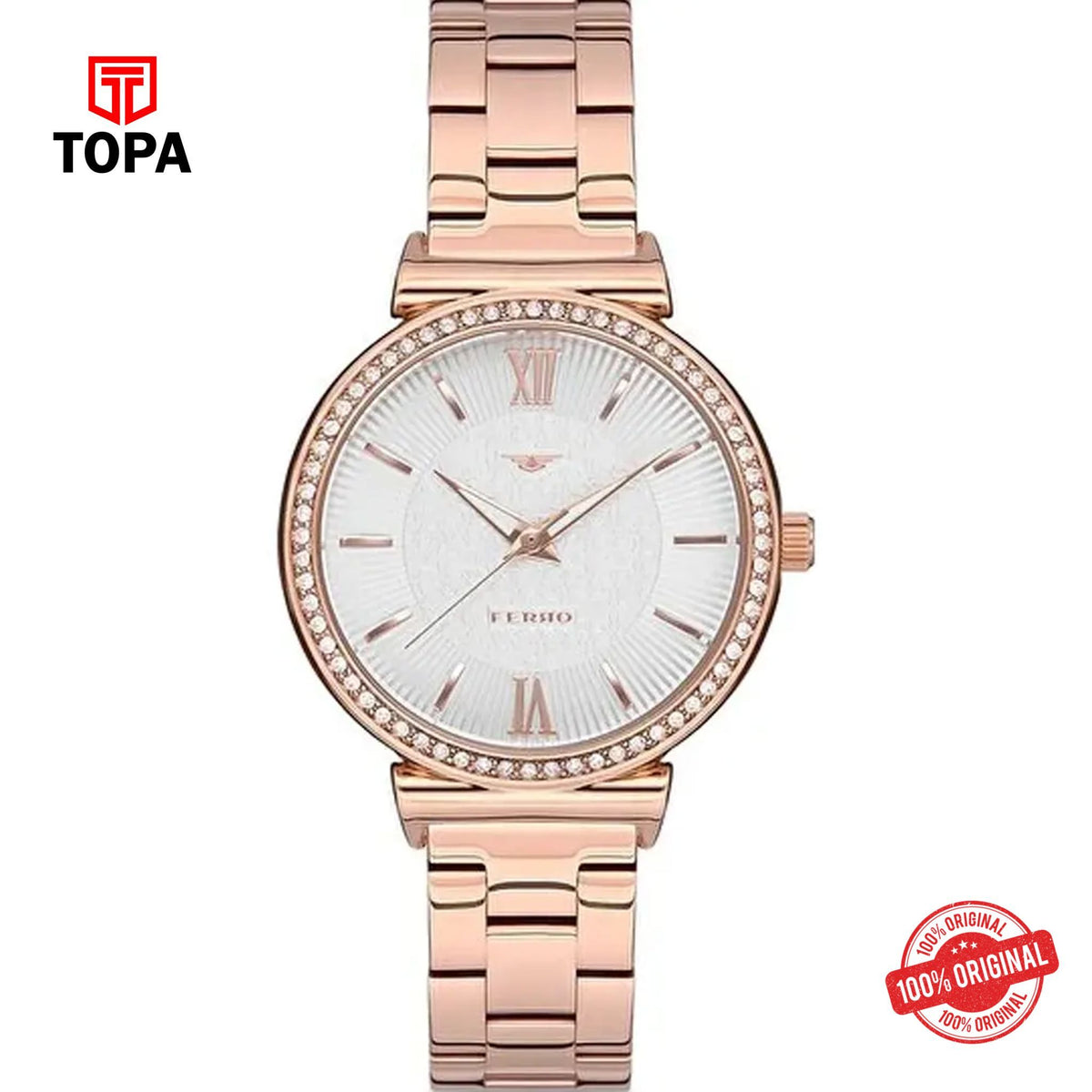 Topa Ferro-F2994A-C-Metal-Band-Women-Watch - Product Image 1