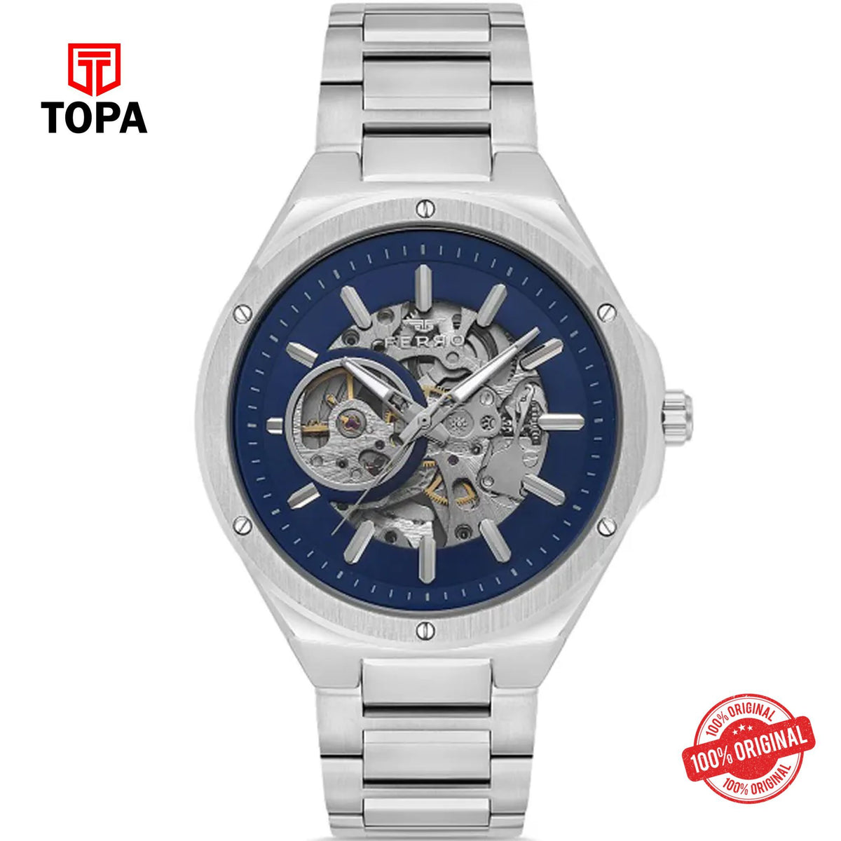 Topa Ferro-F31443A-A3-Metal-Band-Men-Watch - Product Image 1