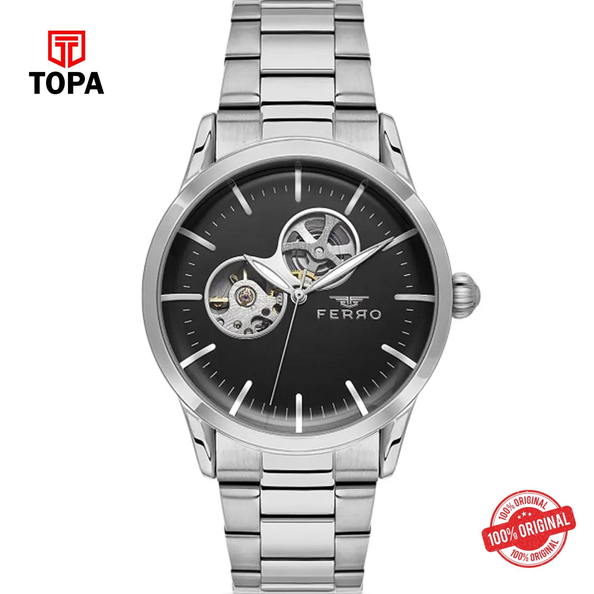 Topa Ferro-F31445A-A2-Metal-Band-Men-Watch - Product Image 1