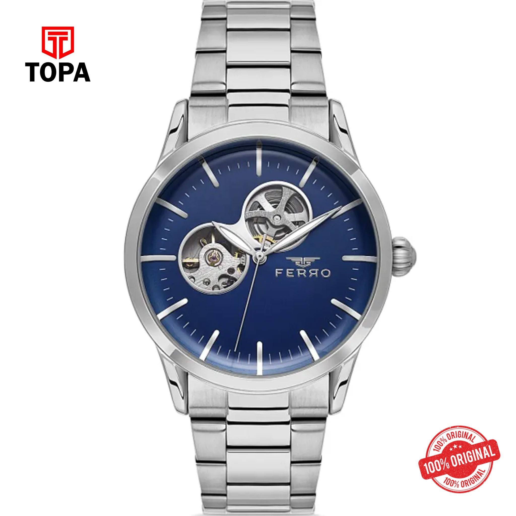 Topa Ferro-F31445A-A3-Metal-Band-Men-Watch - Product Image 1