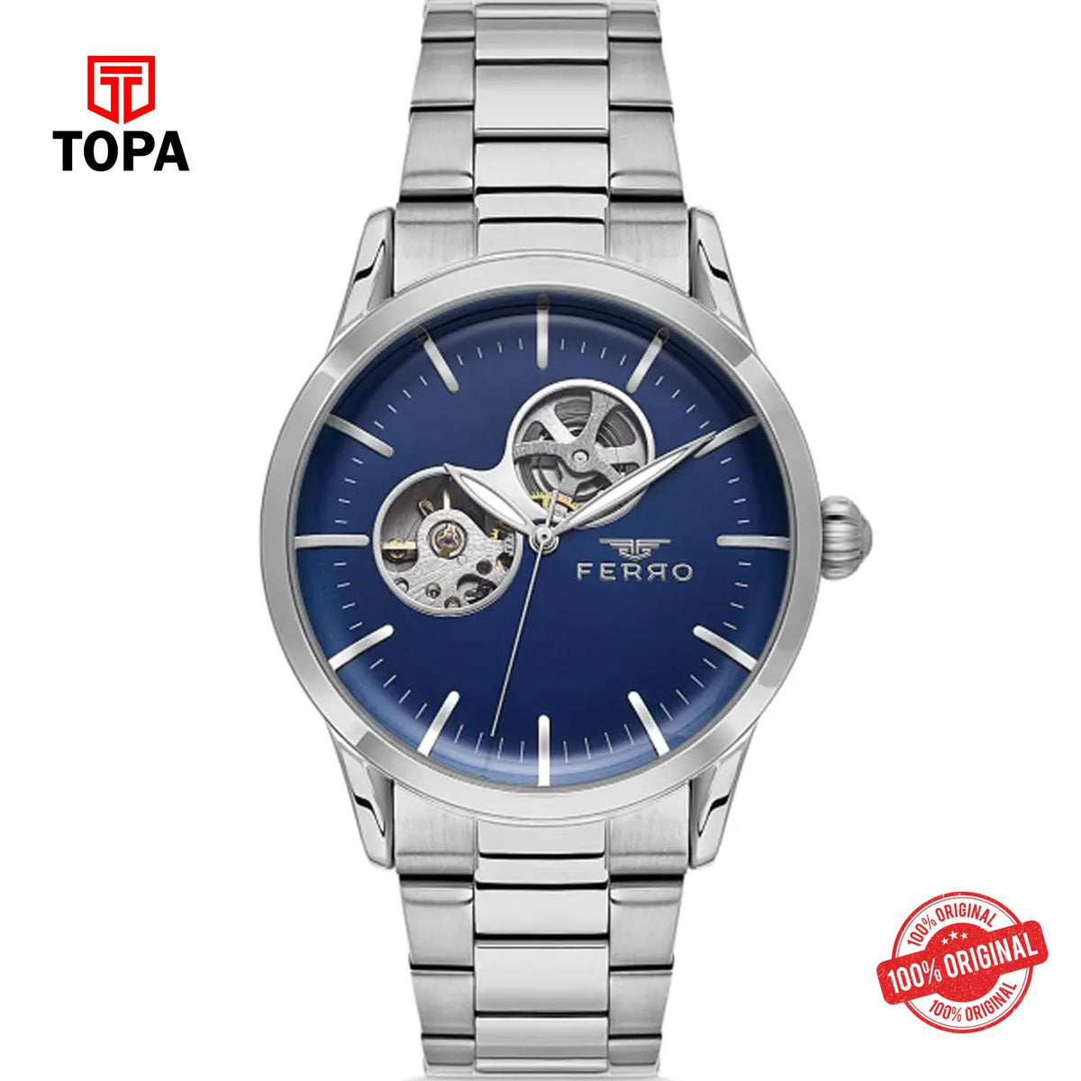 Topa Ferro-F31445A-A3-Metal-Band-Men-Watch - Product Image 1