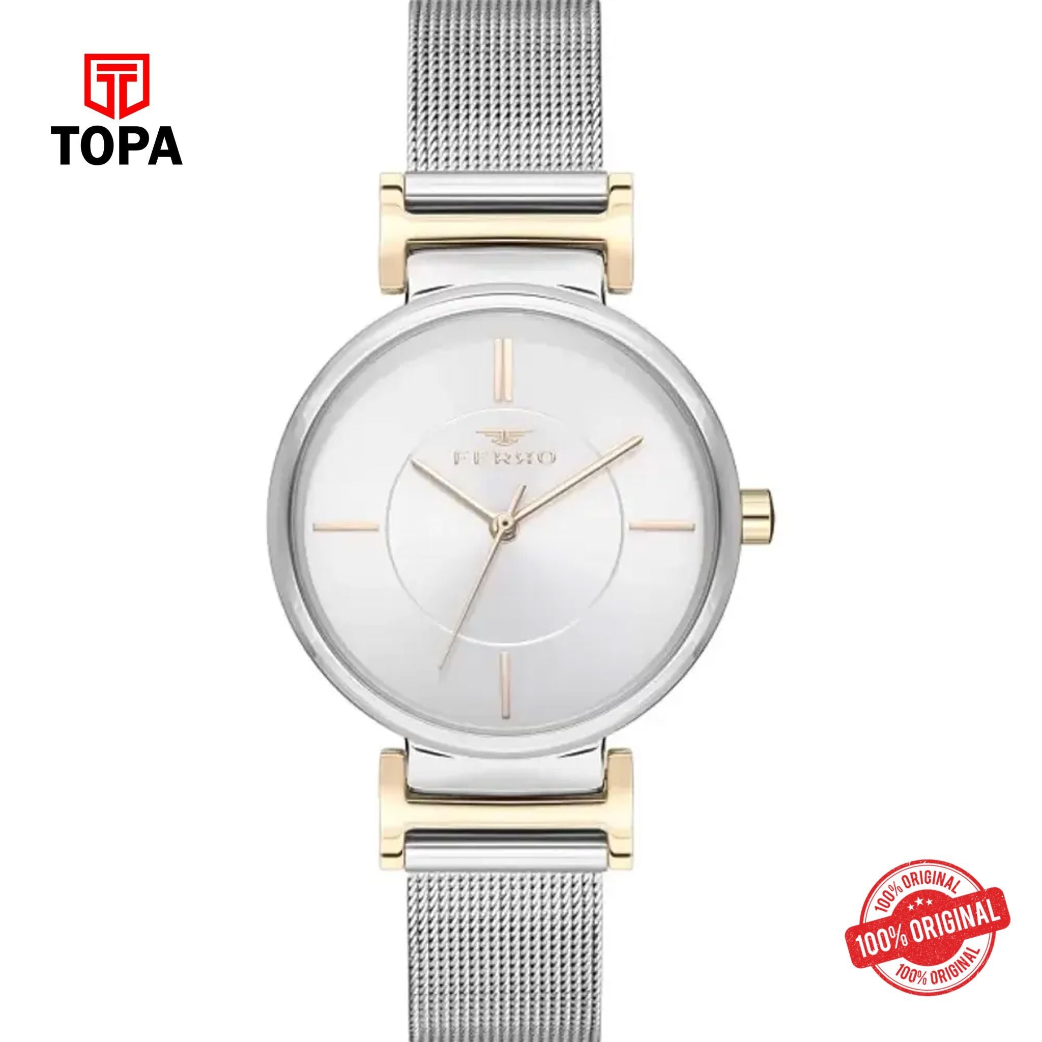Topa Ferro-F40084C-D-Mesh-Band-Women-Watch - Product Image 1