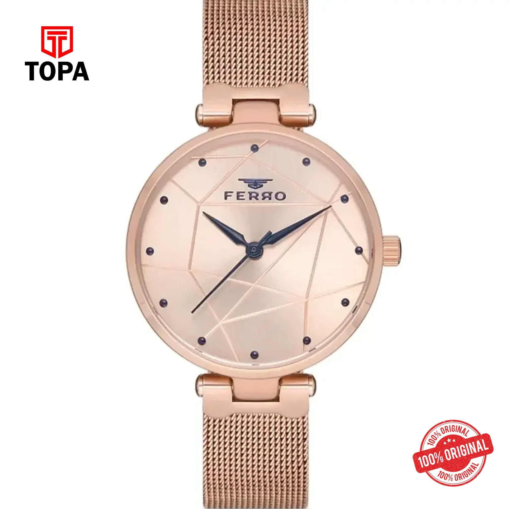 Topa Ferro-F40087C-C-Mesh-Band-Women-Watch - Product Image 1