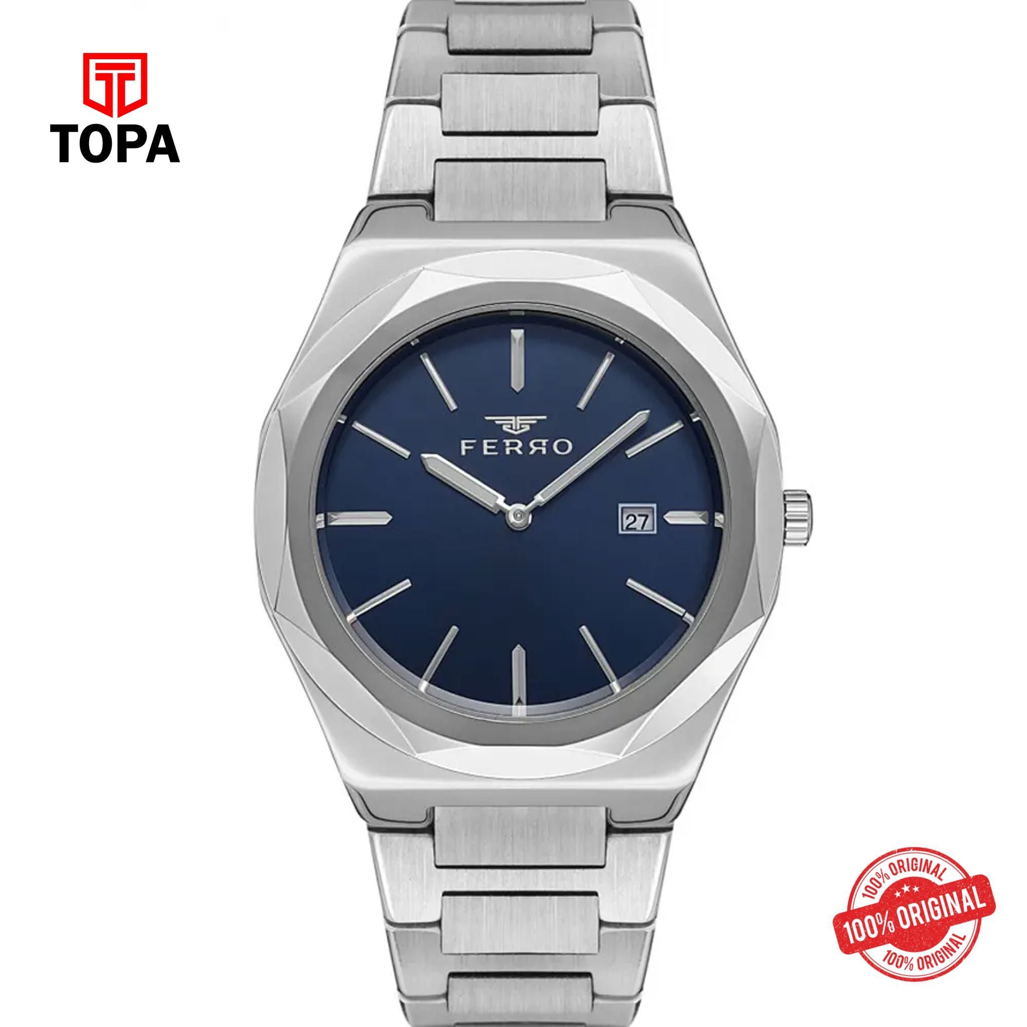 Topa Ferro-F40092A-A3-Metal-Band-Men-Watch - Product Image 1