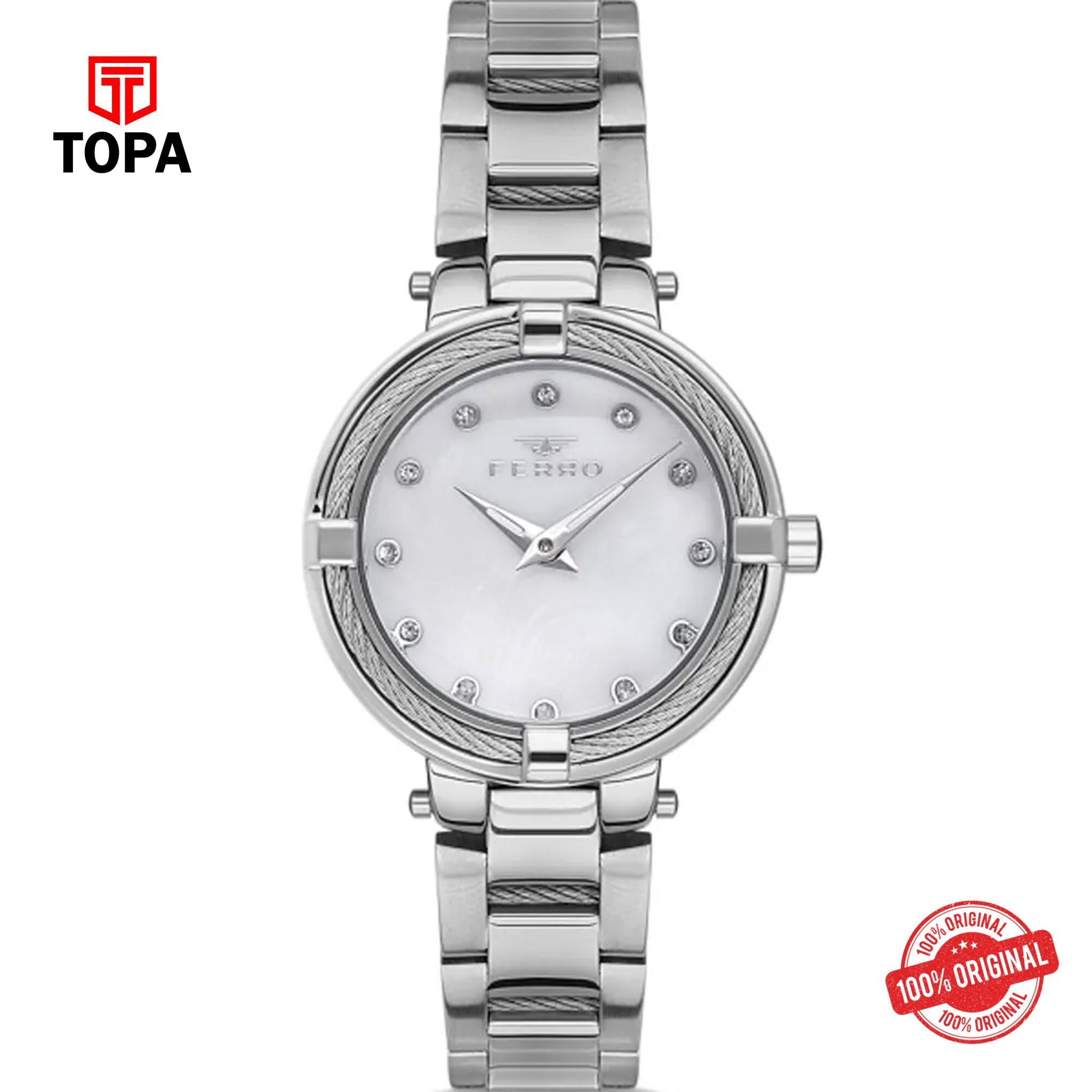 Topa Ferro-F40097A-A-Metal-Band-Women-Watch - Product Image 1