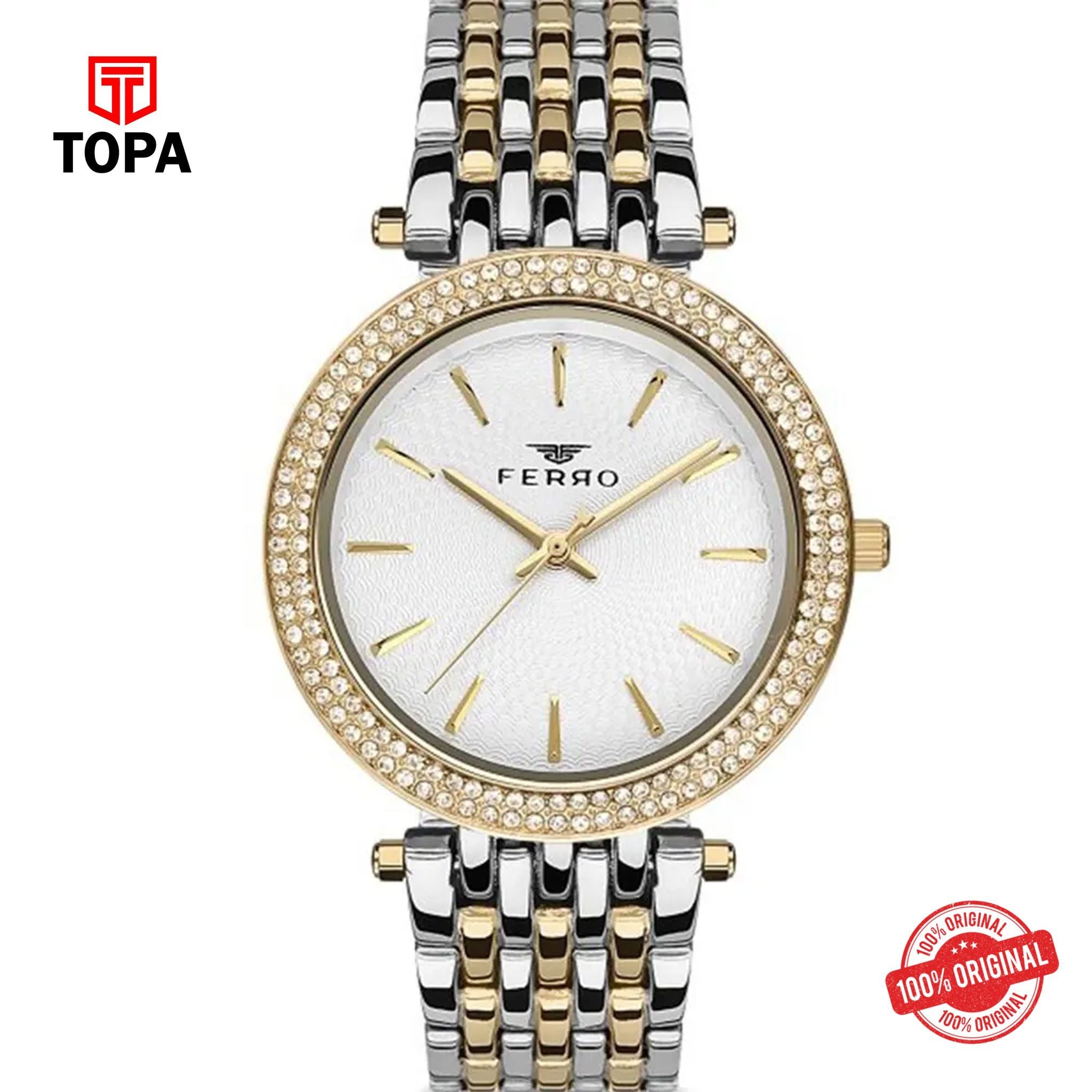 Topa Ferro-F61576A-D-Metal-Band-Women-Watch - Product Image 1