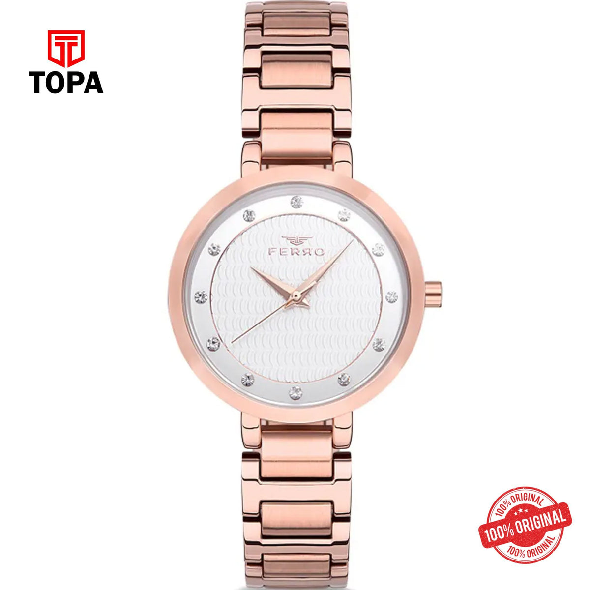 Topa Ferro-F81969A-C-Metal-Band-Women-Watch - Product Image 1