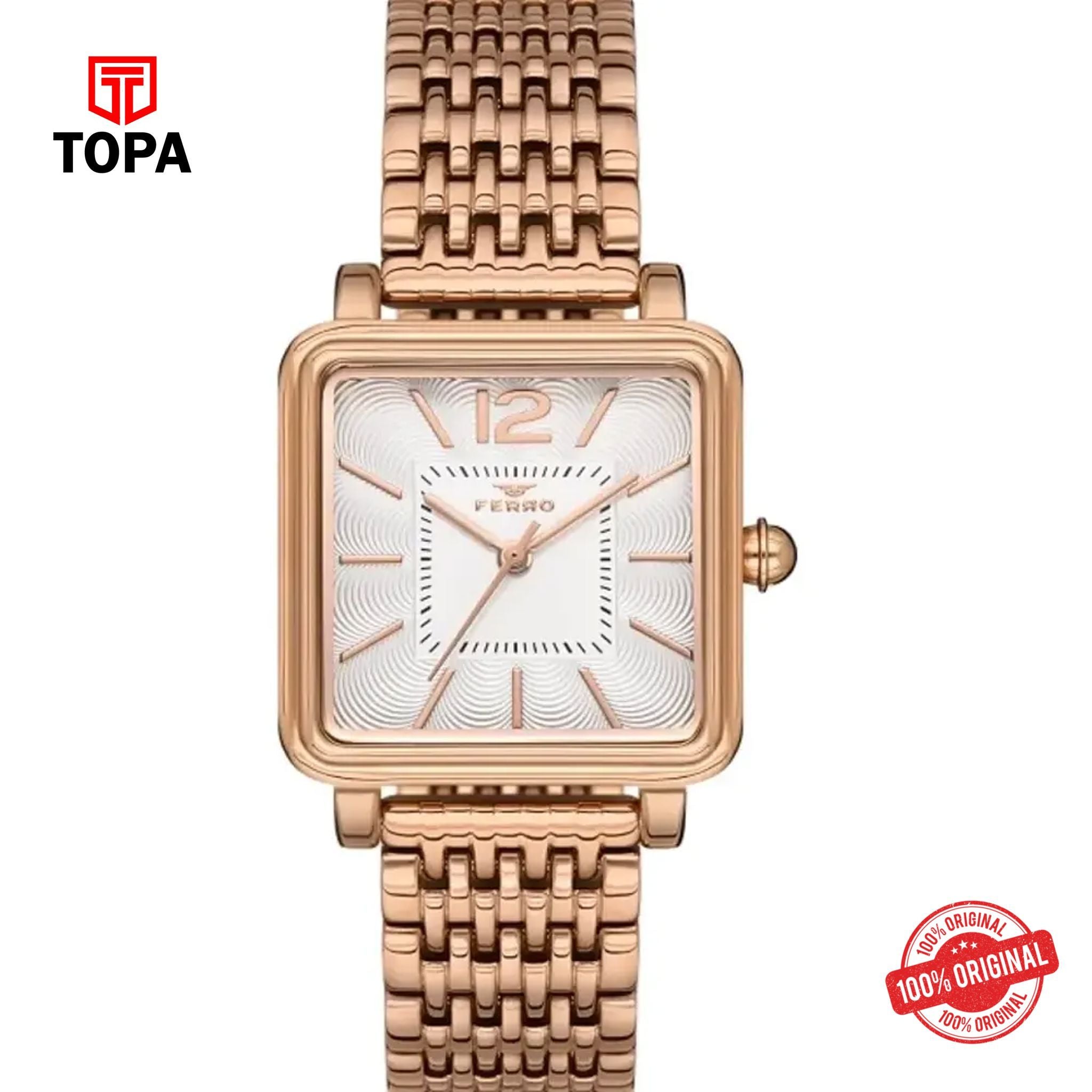 Topa Ferro-FL21230A-C-Mesh-Band-Women-Watch - Product Image 1