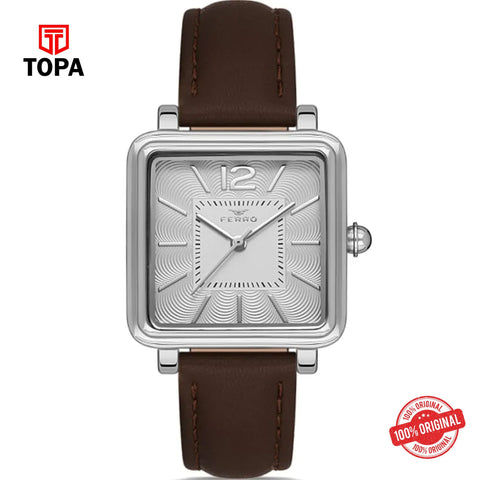 Topa Ferro-FL21230B-K-Leather-Band-Women-Watch - Product Image 1
